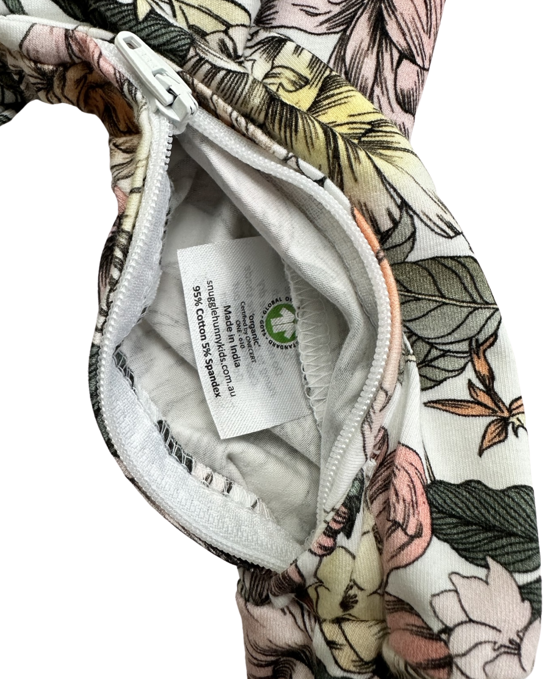 0-3M Baby Girl Snuggle Hunny Organic Cotton Floral Romper / Sleeper