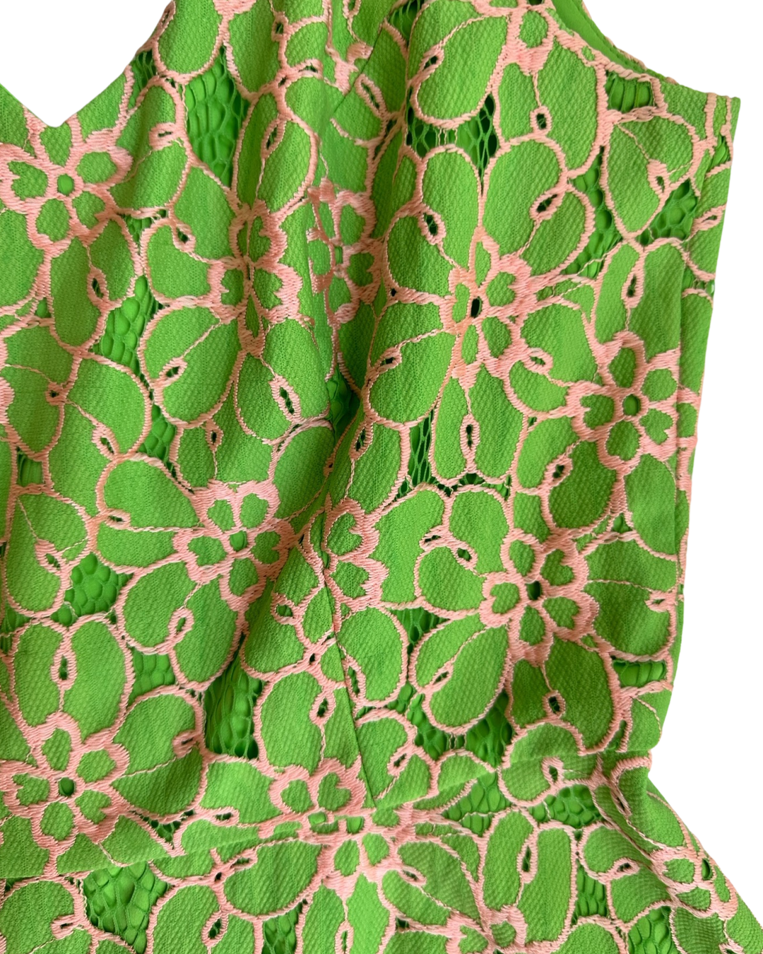 Women’s Size 4 Lilly Pulitzer Green and Pink Floral Lace Dress