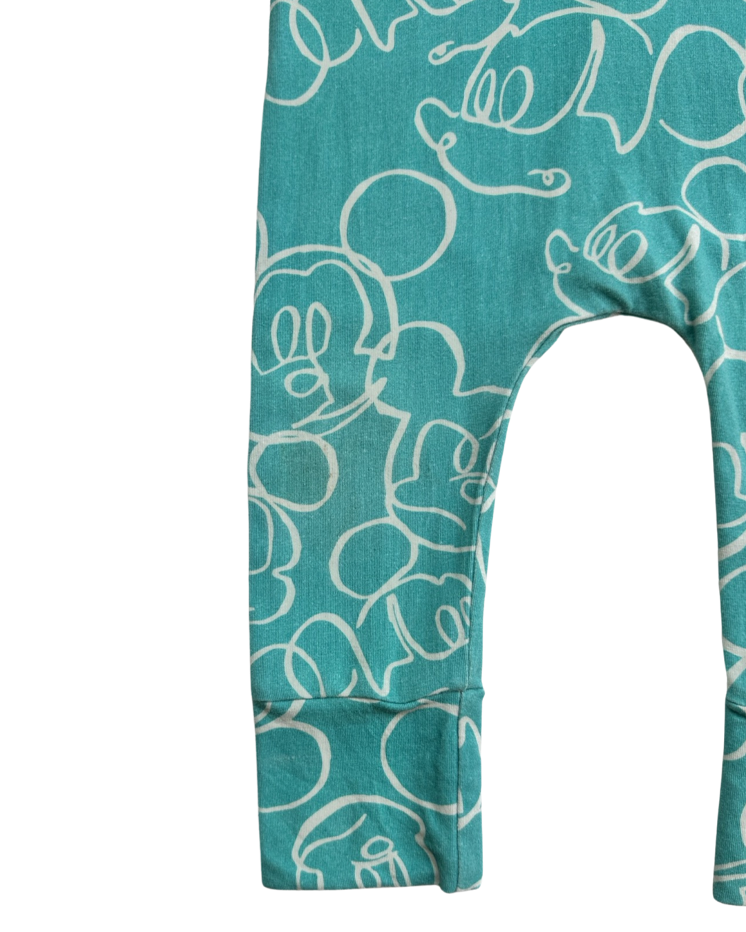 18-24M Baby Boy RAGS to Raches Limited Edition Aqua Disney Mickey Mouse Doodle Romper
