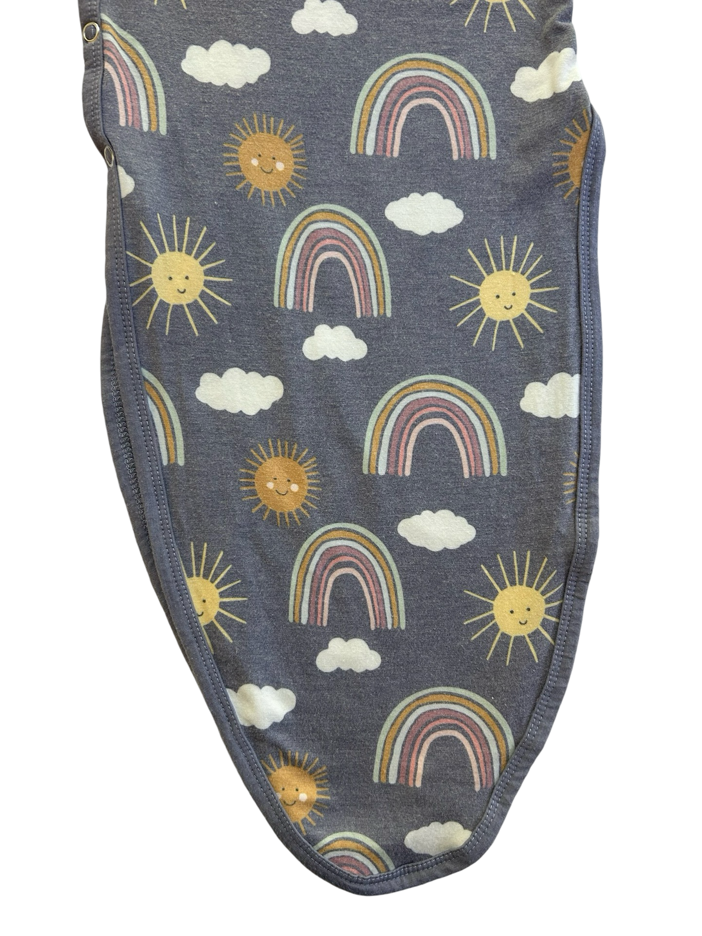 Newborn Baby Girl Copper Pearl Rainbow Gown / Sleeper