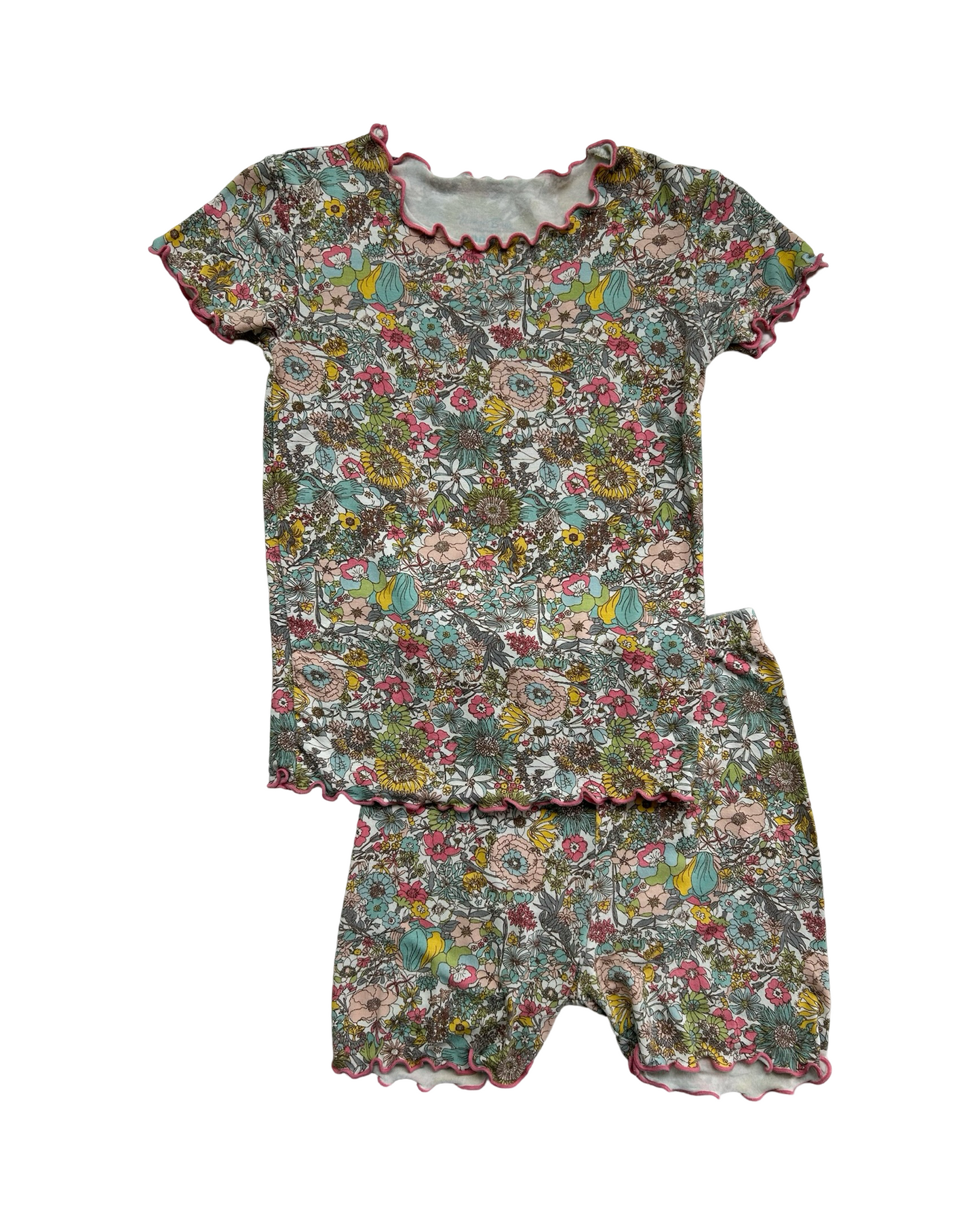 3T Toddler Girl Vaenait Baby Floral Sleepwear Pjs Top, One Piece.