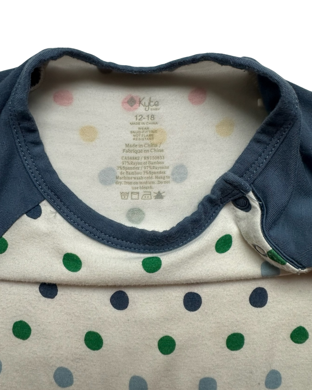 12-18M Baby Boy / Girl Kyte Baby Bamboo Polka Dot Romper