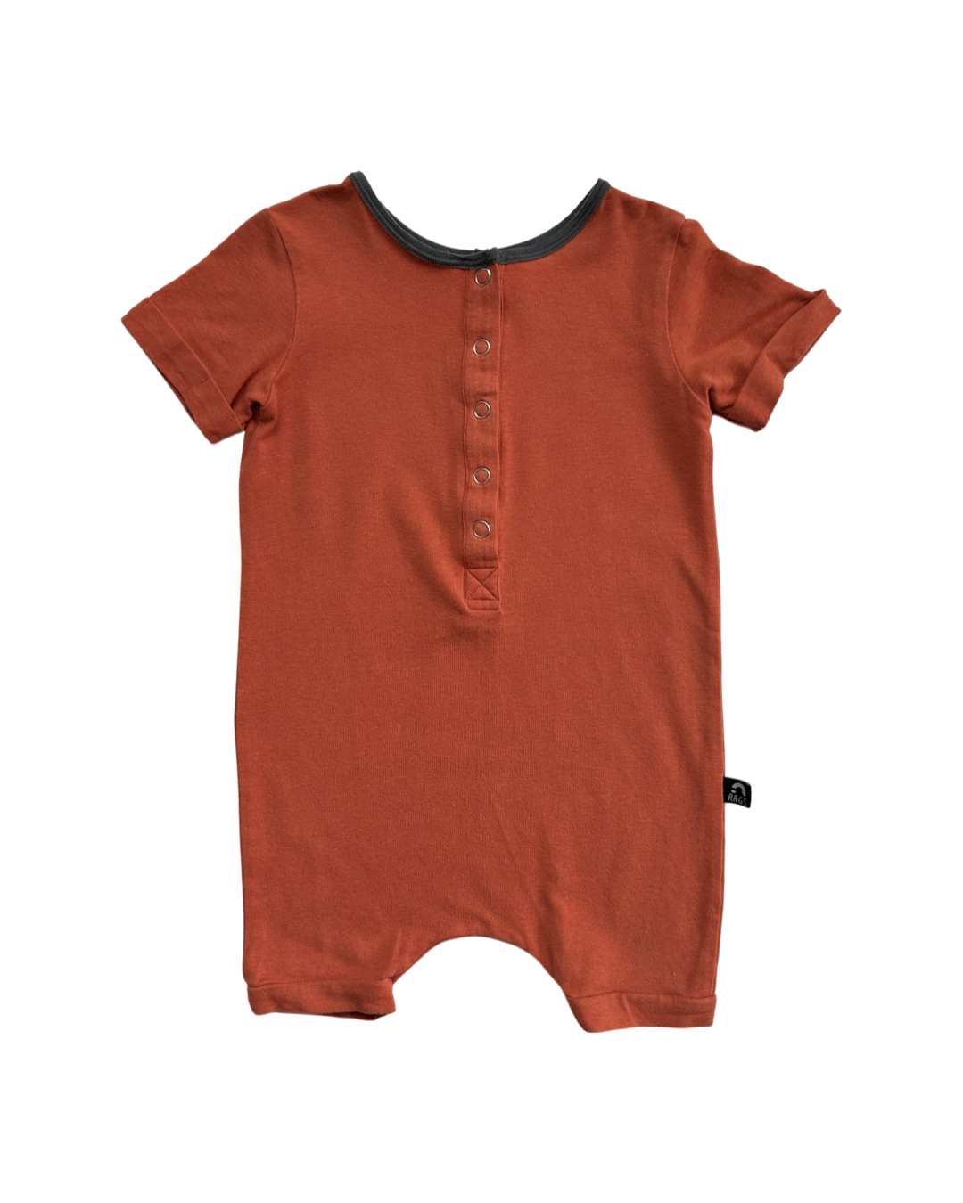 18-24M Baby Boy Pumpkin Spice RAGS to Raches Essentials Shortie Romper