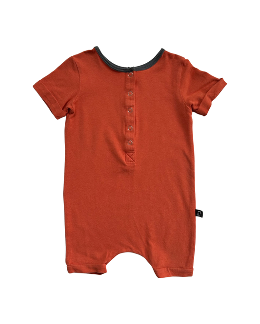 18-24M Baby Boy Pumpkin Spice RAGS to Raches Essentials Shortie Romper