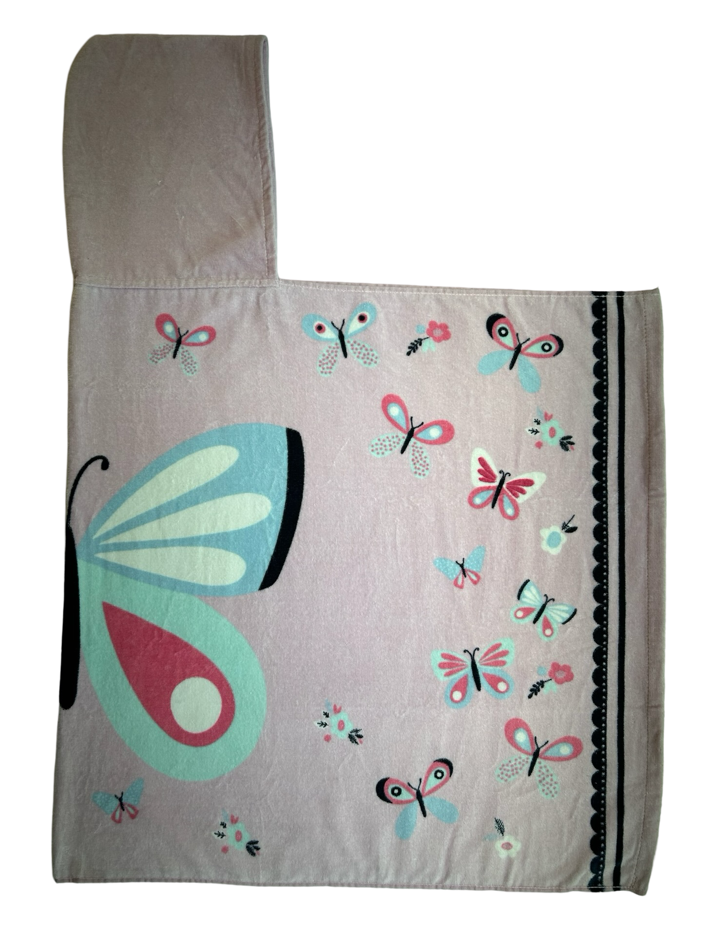 Caro Kids Bath Hooded Towel Butterfly Print 24” x 48” / NWT