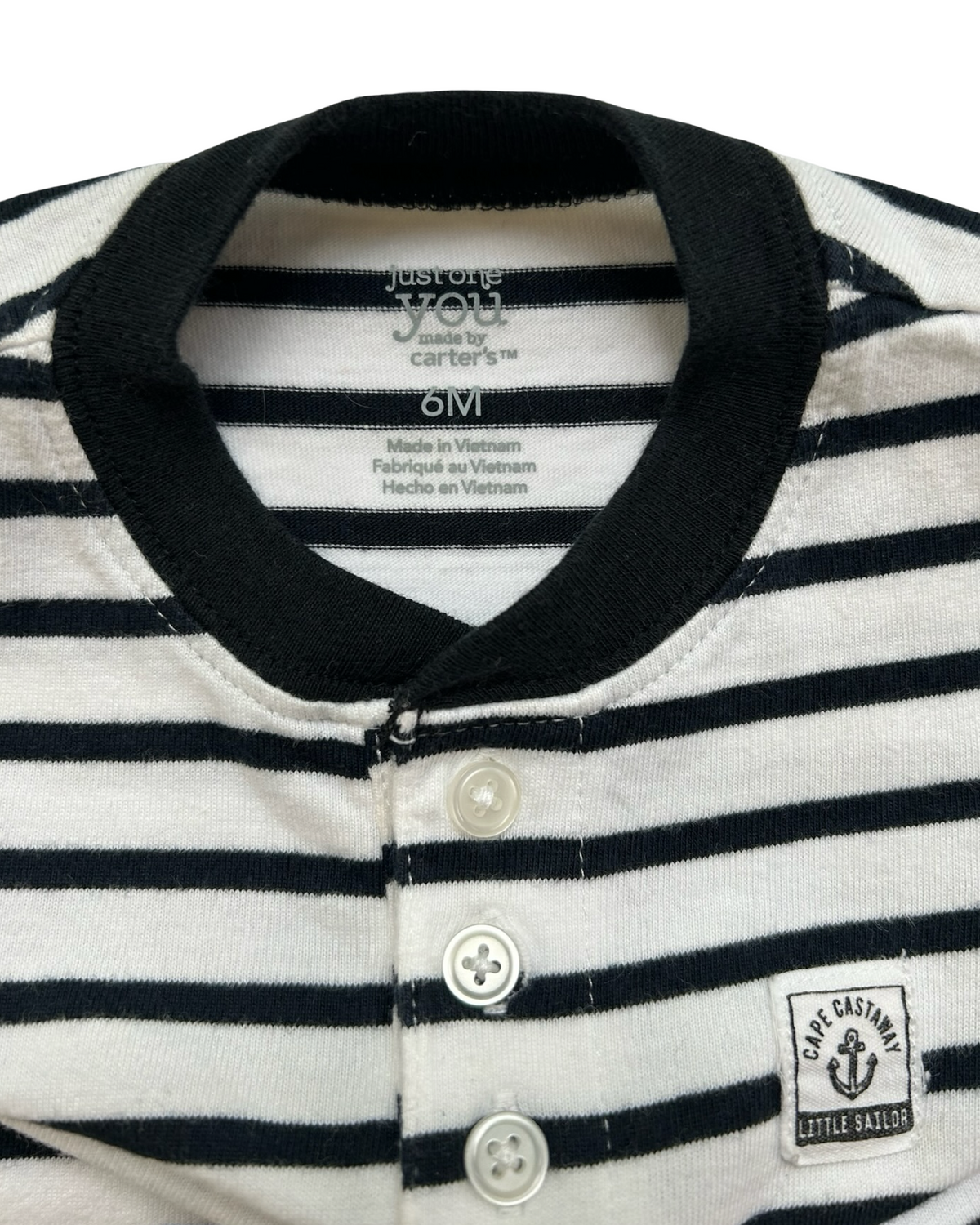 6M Baby Boys Carter’s Striped Polo Shirt Onesie