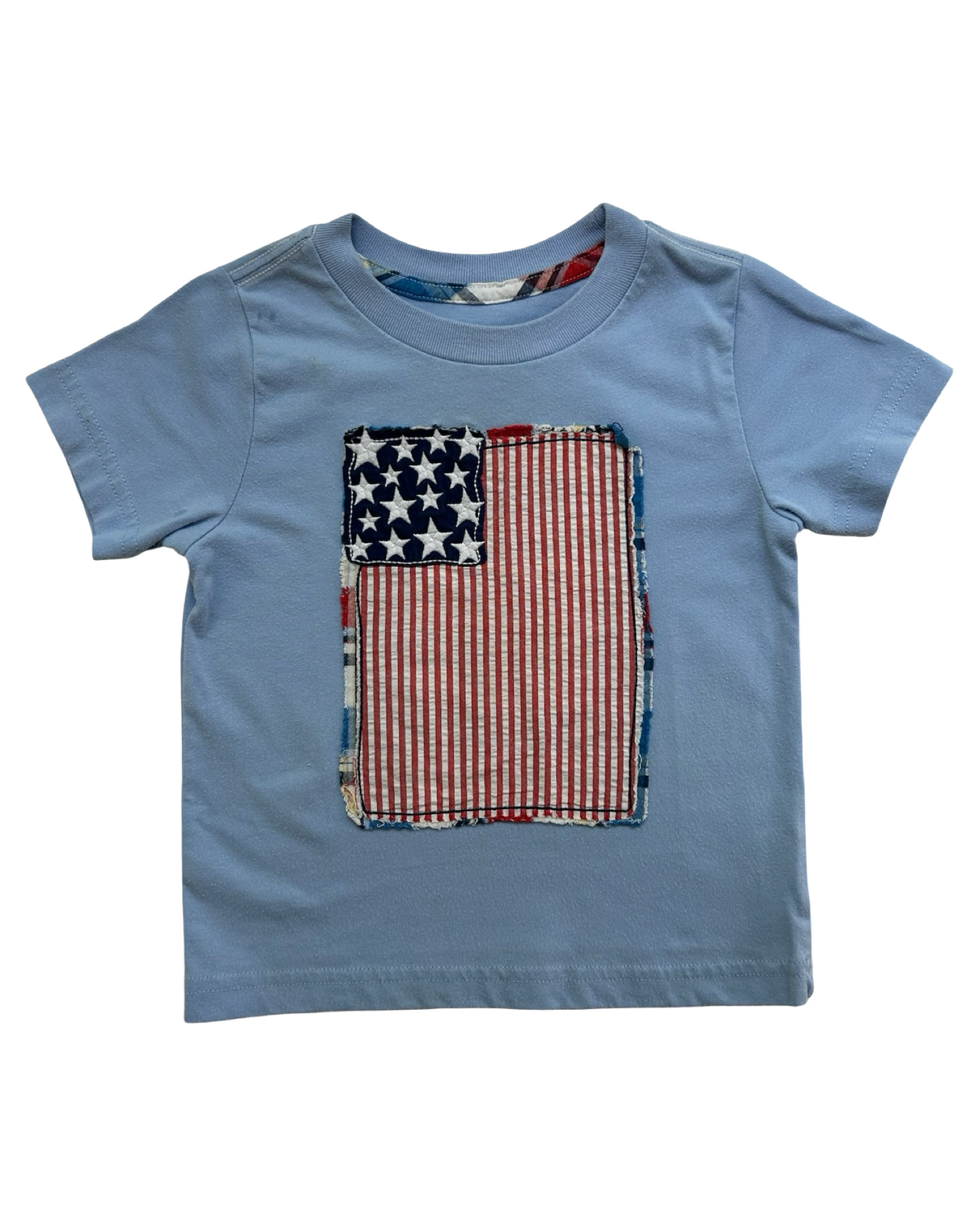 18M Baby Boys Nursery Rhyme American Flag 🇺🇸 Appliqué Design 4Th  Of July Shirt
