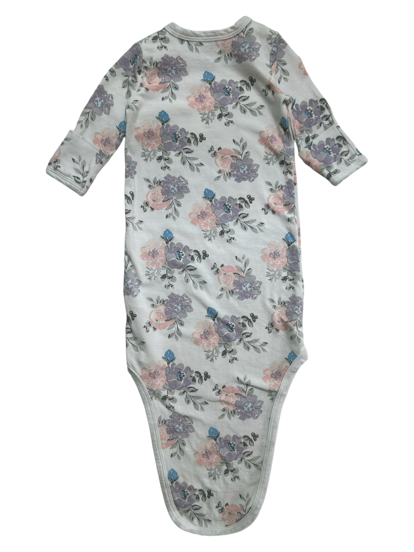 3M Baby Girls Baby Essentials Floral Knotted Nightgown.