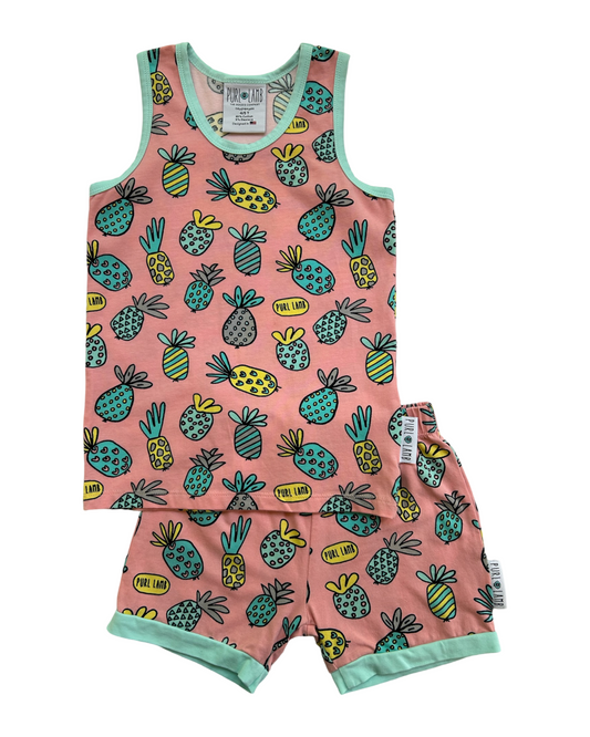 4T / 5T Toddler Boy Girl PURL Lamb Pineapple Tank Top And Shorts Set