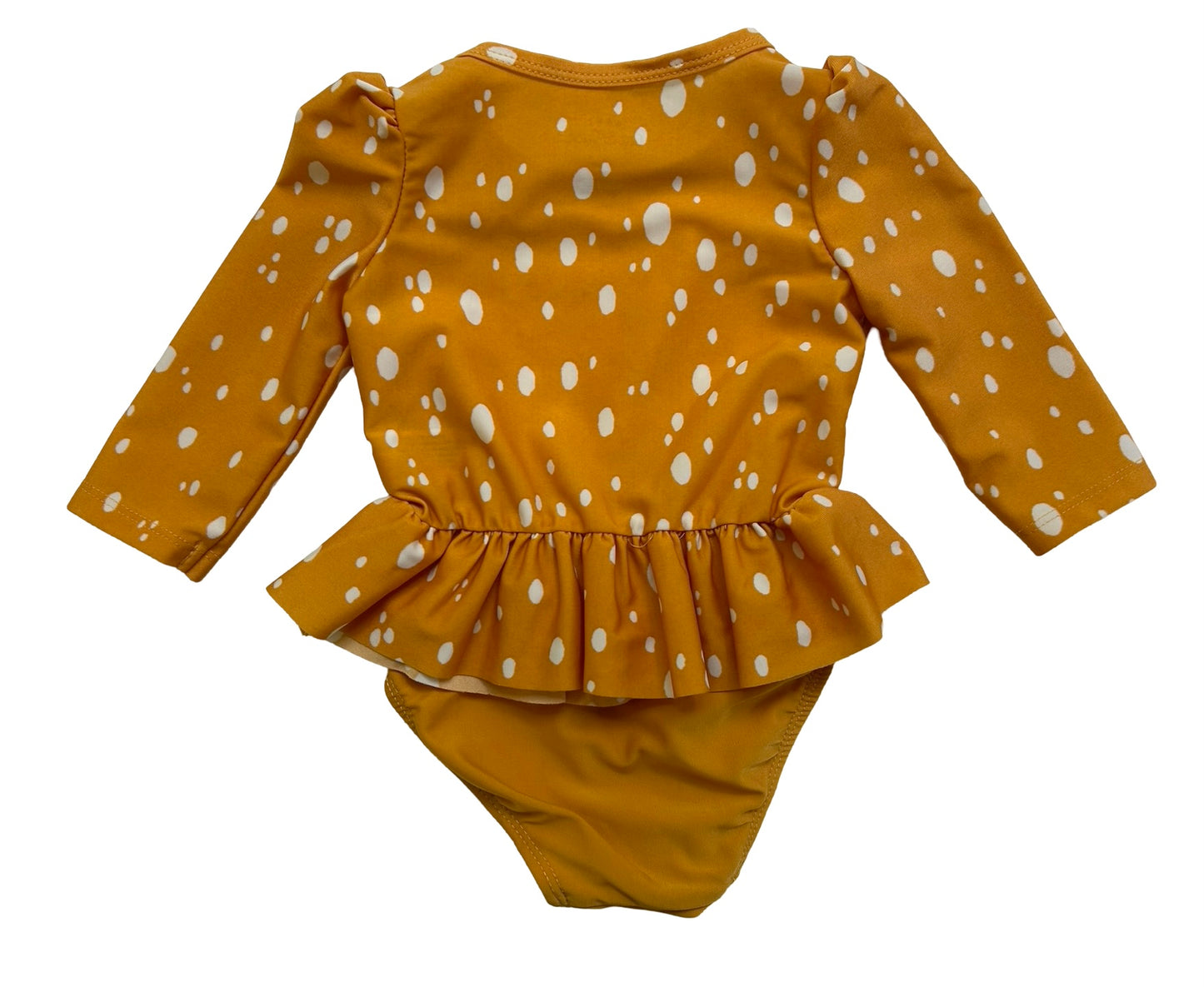 3M-6M Baby Girls Cat & Jack Long Sleeve Ruffle Swimsuit Set 2 Pieces.