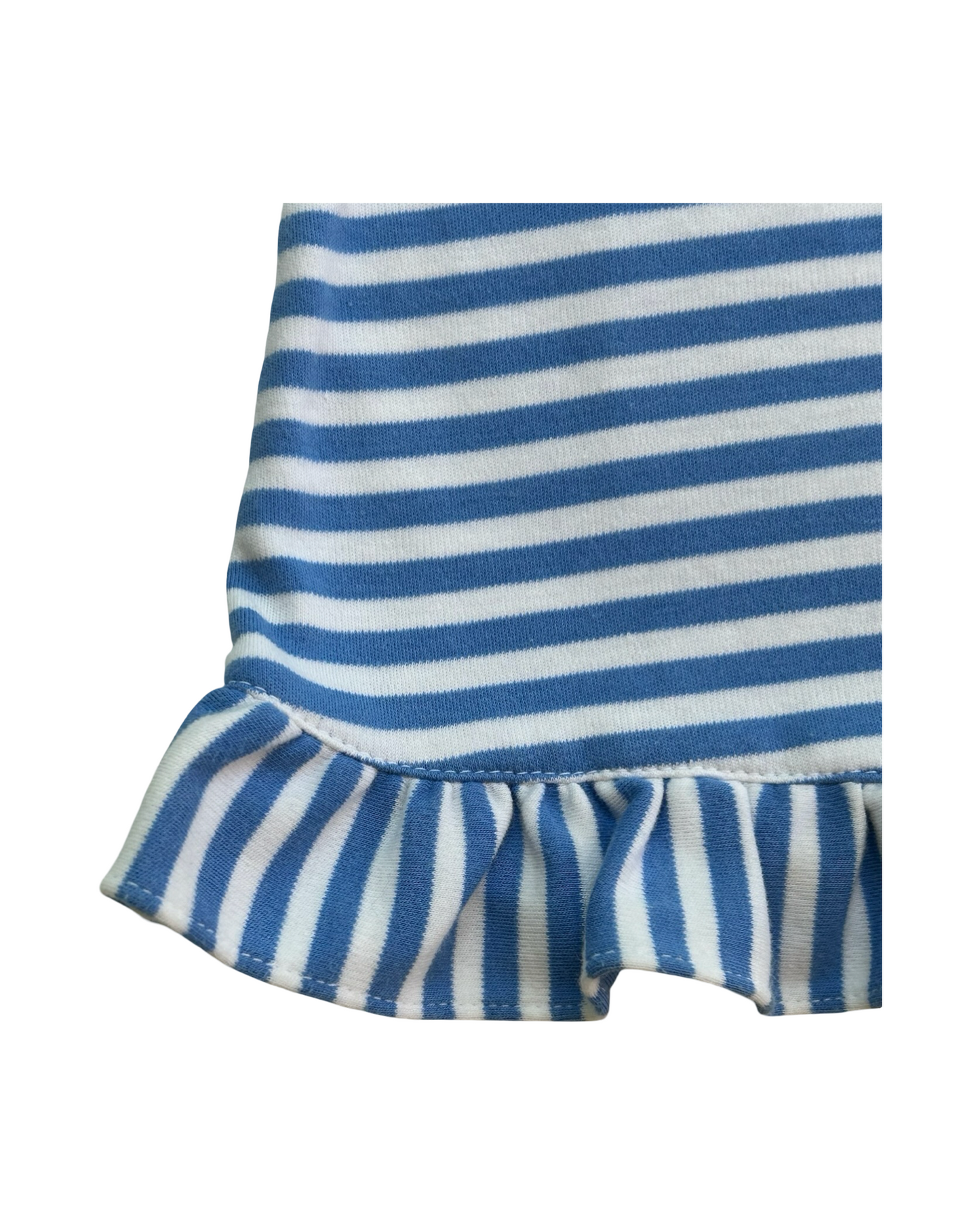 4T Toddlers Girls Claire & Charlie Striped Cotton Knit Appliqué Golf Cart Top