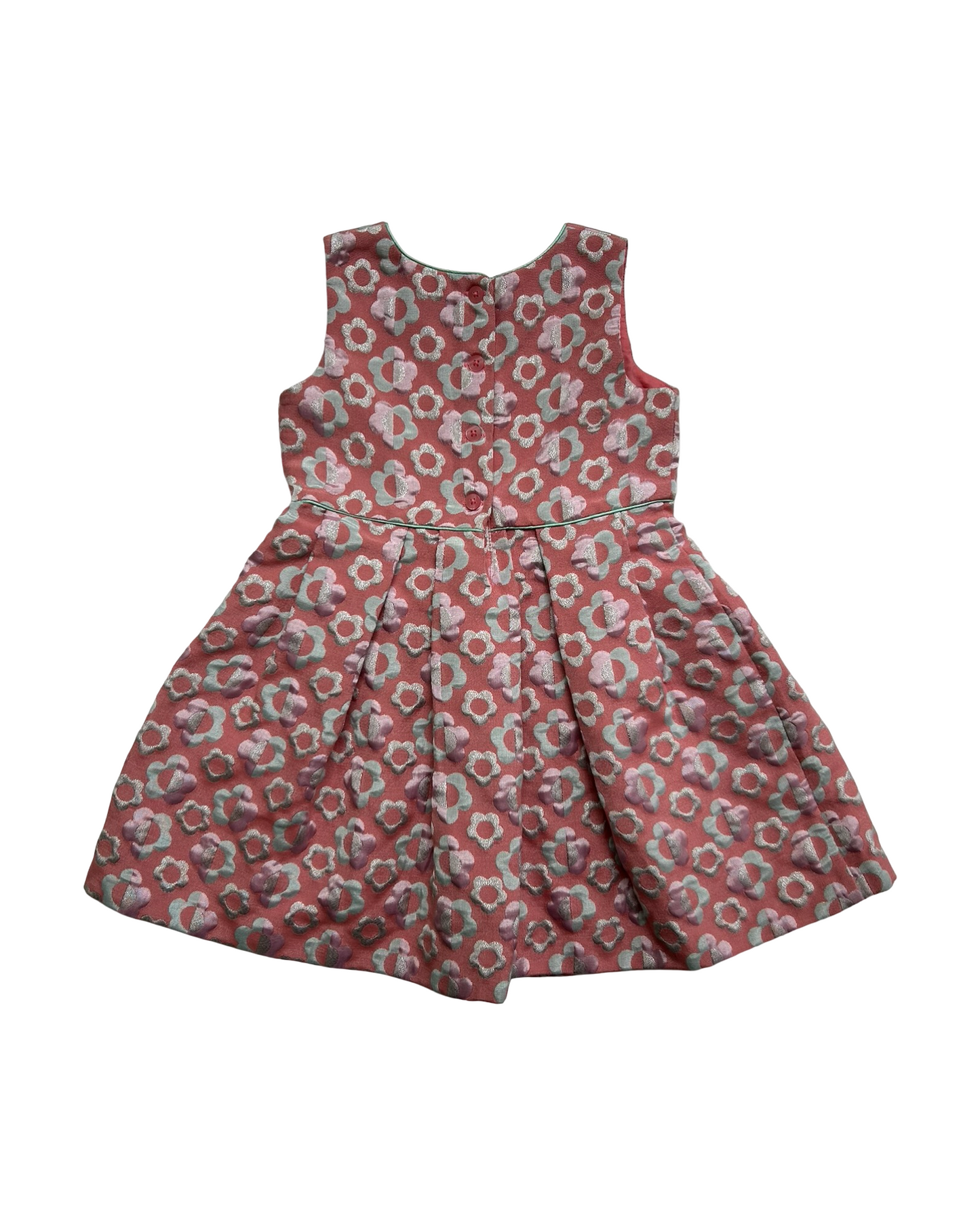 4T Toddlers Girls Cat & Jack Floral Pink / Silver Holiday Dress Sleeveless.