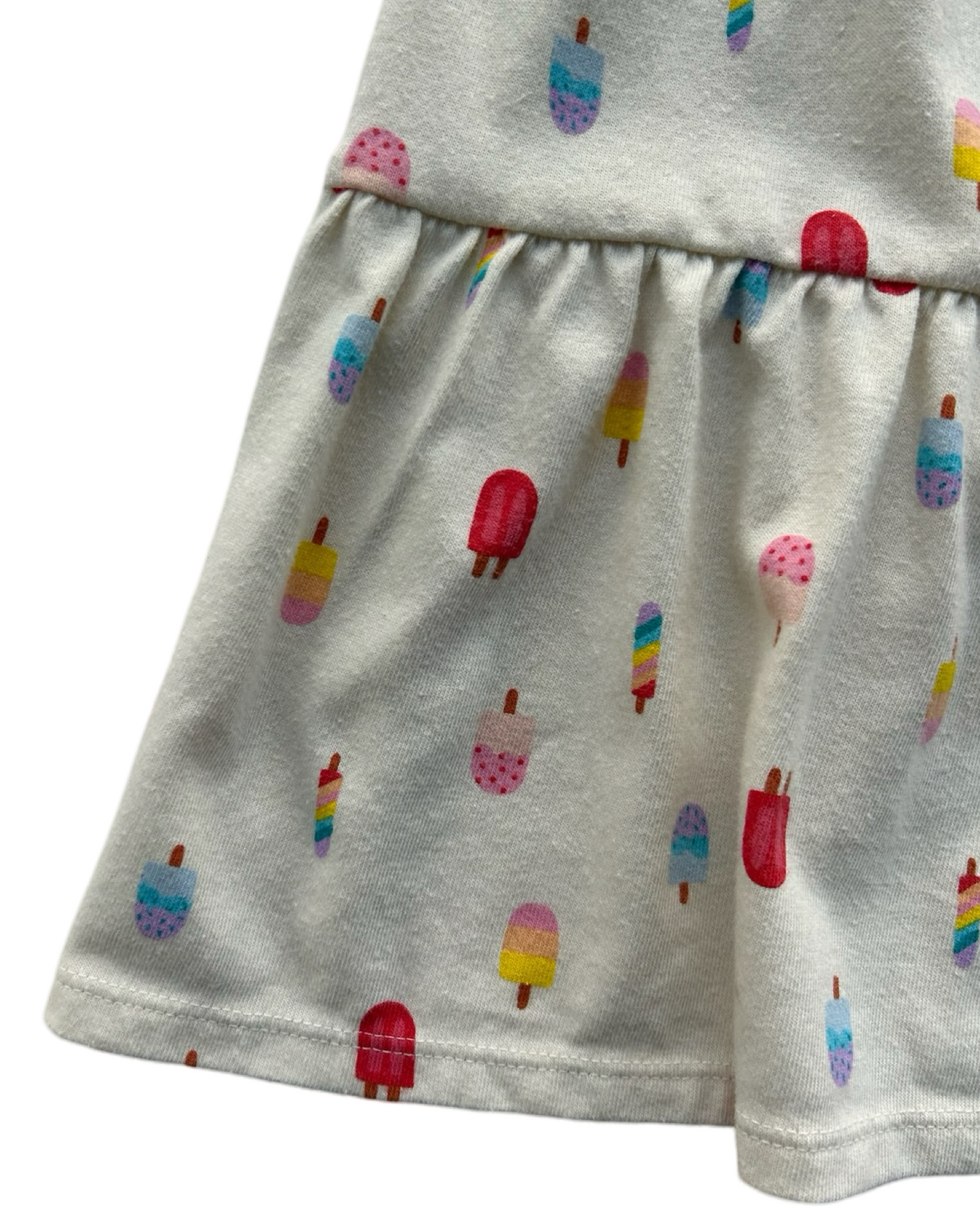 S 6-7Y Toddler Girls Cat & Jack Popsicle Print Cotton Tank Dress.