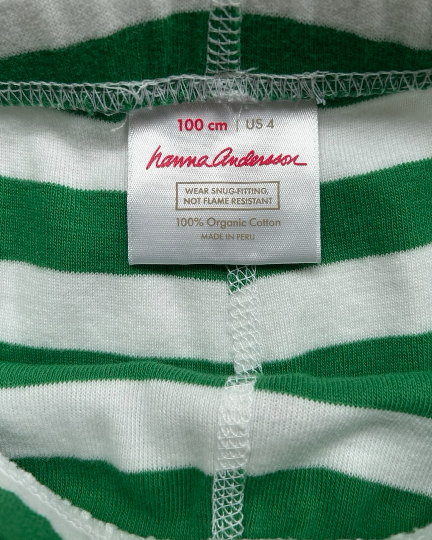 4T Toddler Girl & Boy Hanna Andersson Christmas Striped Pajama Pant Sleepwear.