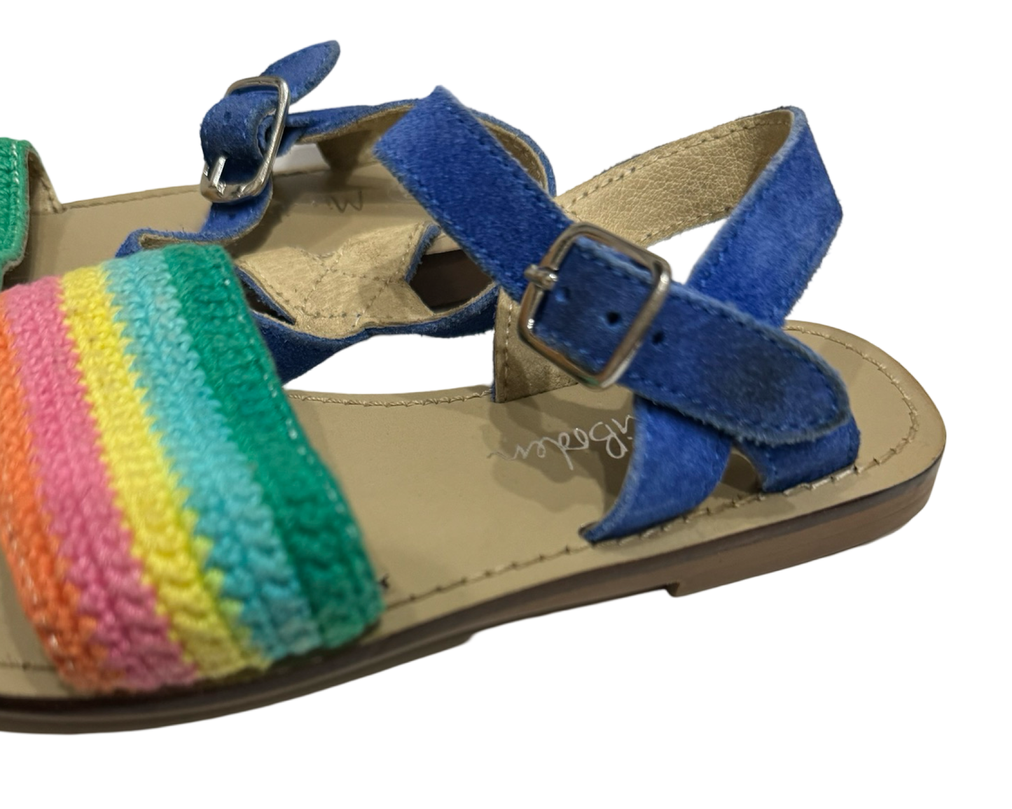Mini Boden Rainbow Crochet Knit Toddler Sandals Size 26 / US 9