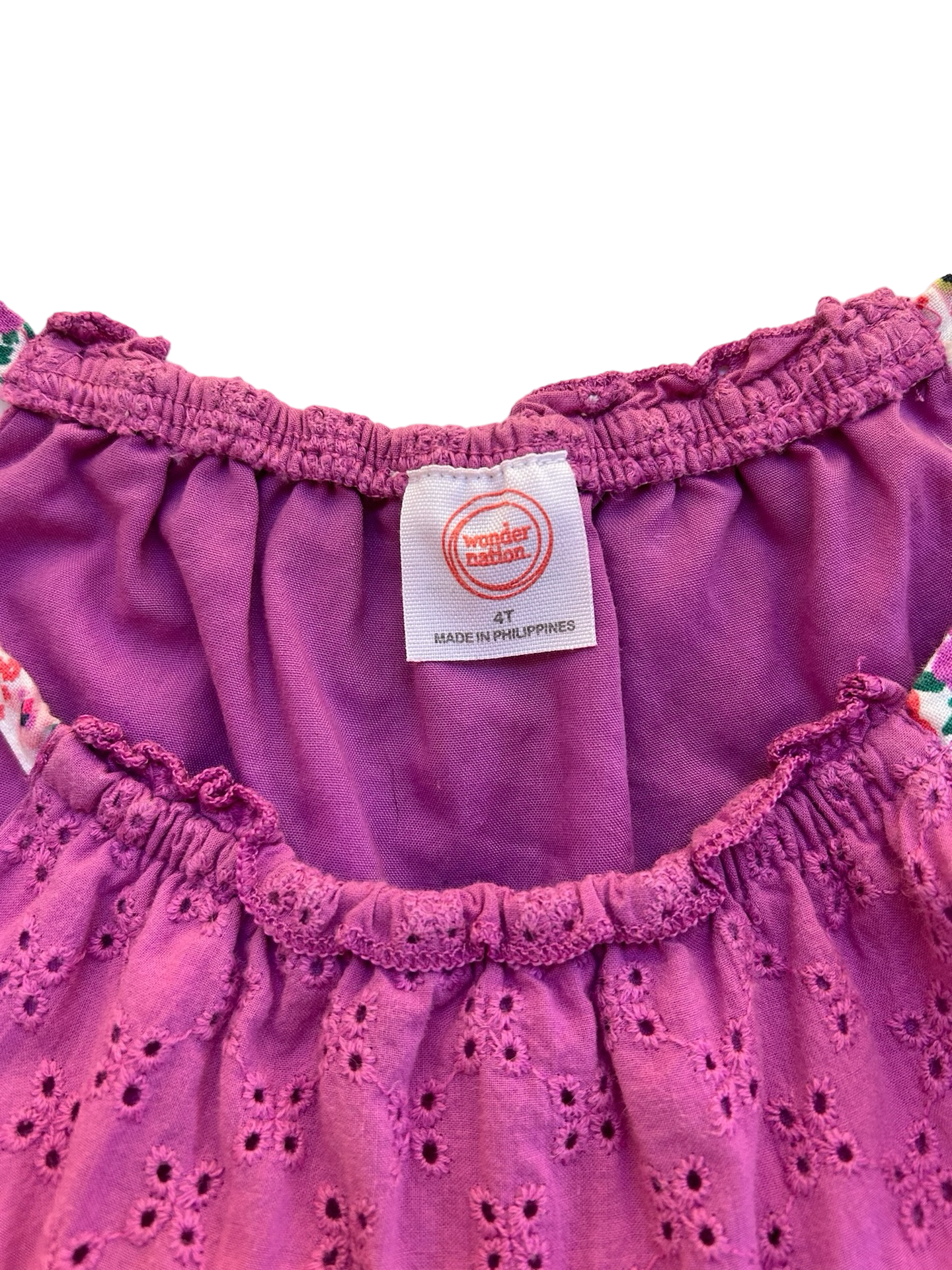 4T Toddler Girl WonderNation Purple Eyelet Dress