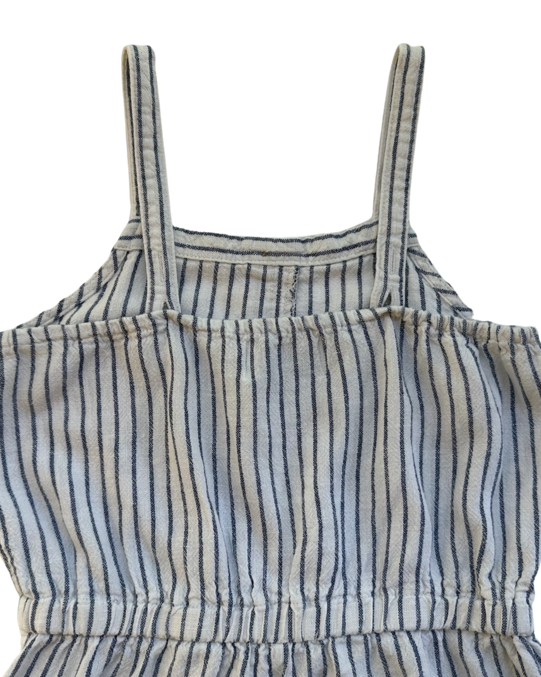 Youth Girls Size Medium (8Y) Old Navy Blue Striped Tank Romper