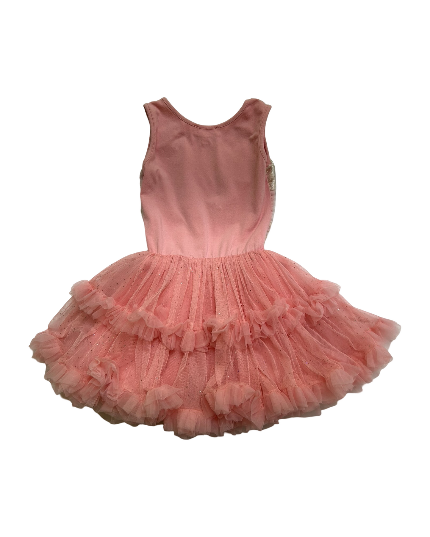 M (5-6) Toddler Girls Popatu Butterfly Pink Ruffle Tutu Dress