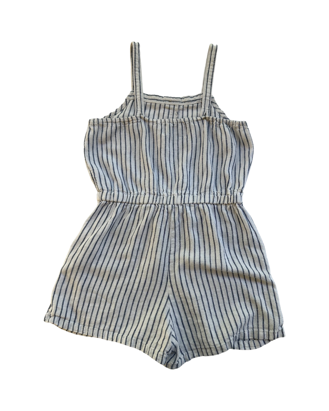 Youth Girls Size Medium (8Y) Old Navy Blue Striped Tank Romper