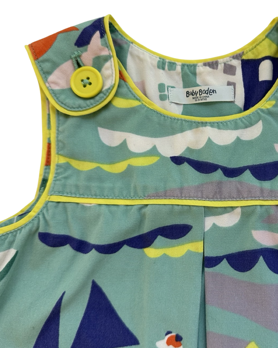 18M-24M Baby Girl Baby Boden Nautical Sea Boat House Sailboat Dress