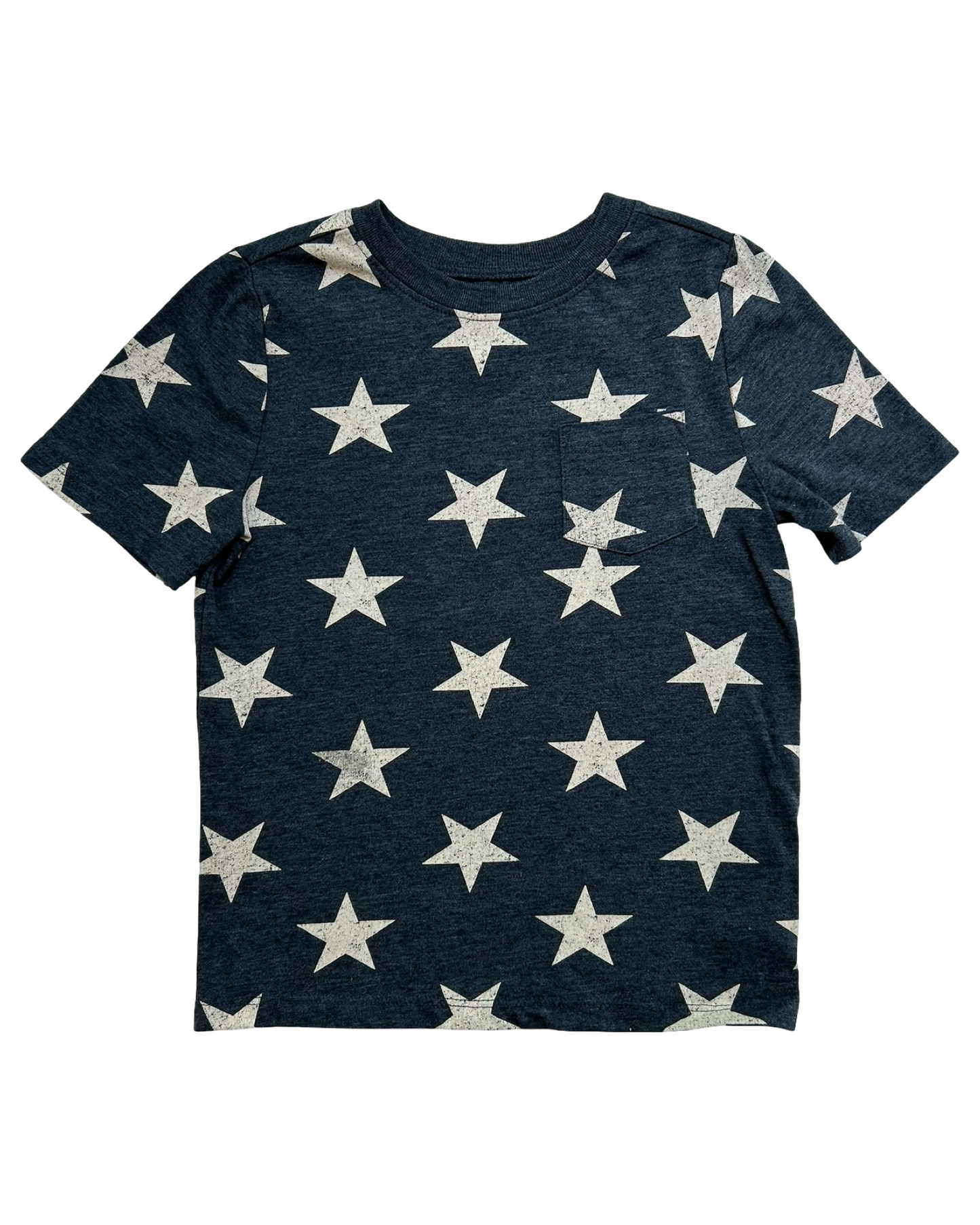 4T Toddlers Boys Old Navy Patriotic 4Th Of July Stars Whites Pattern Shirt
