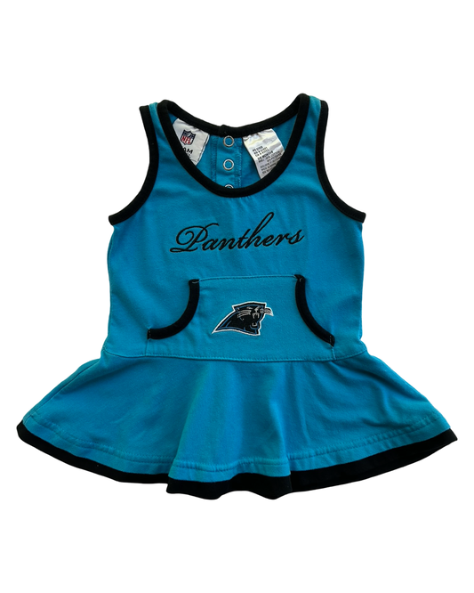 3-6M Baby Girl NFL Team Apparel Carolina Panthers Tank Cheer Dress