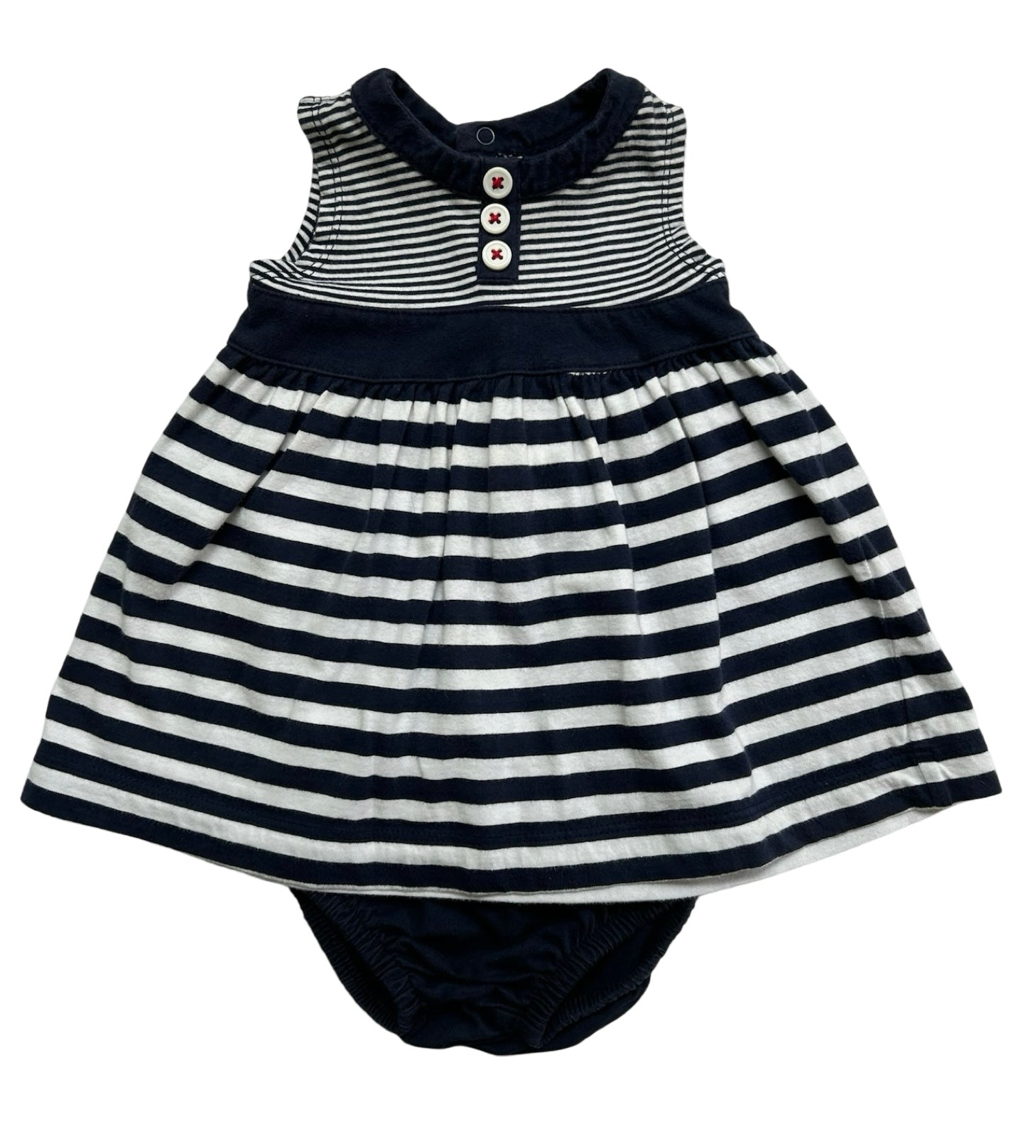 3M Baby Girls Carter’s Striped Dress / Bloomer 2 Pieces Set.