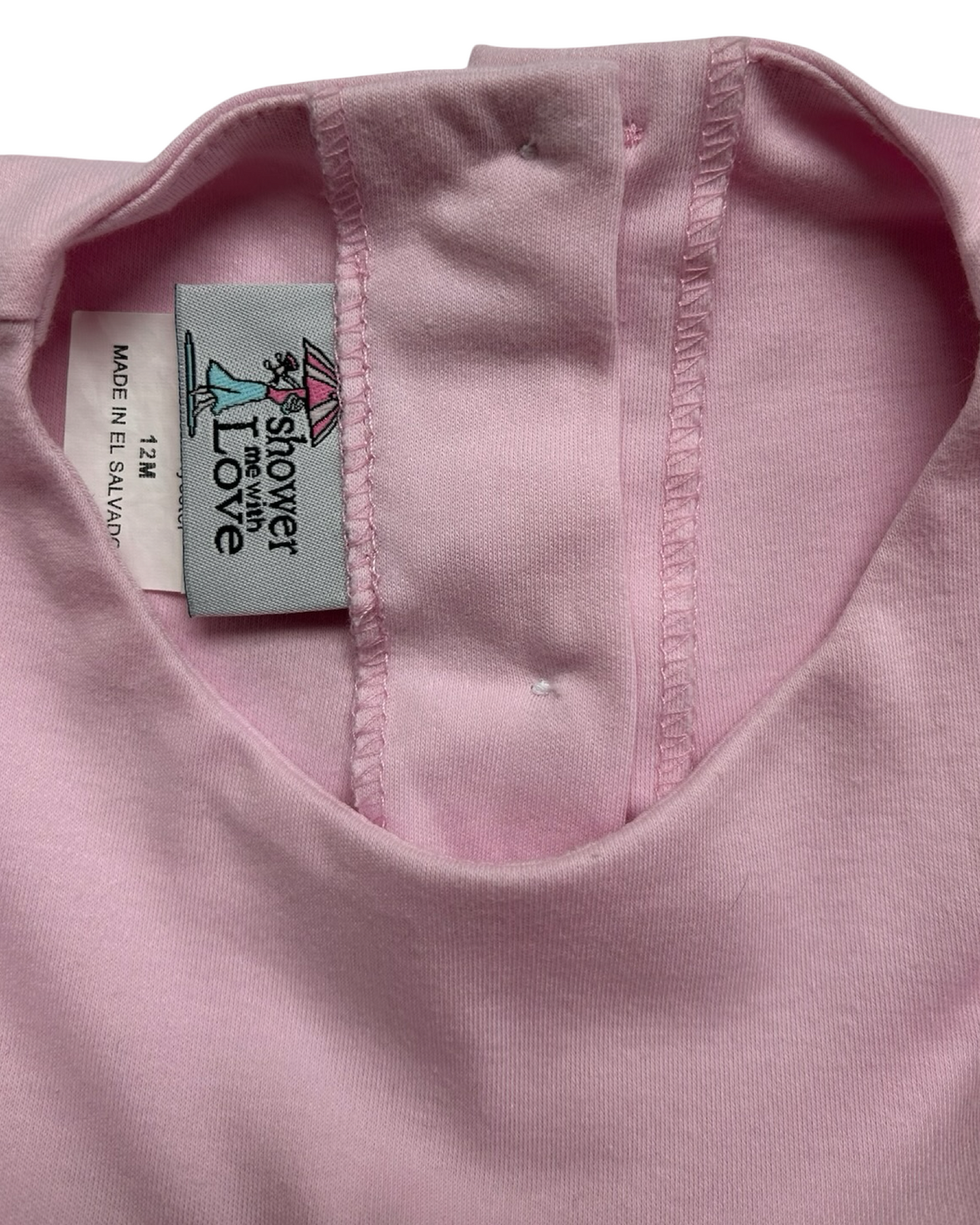 12M Baby Girls Shower Me With Love Ruffles Sleeveless Pleated Dress Bow.