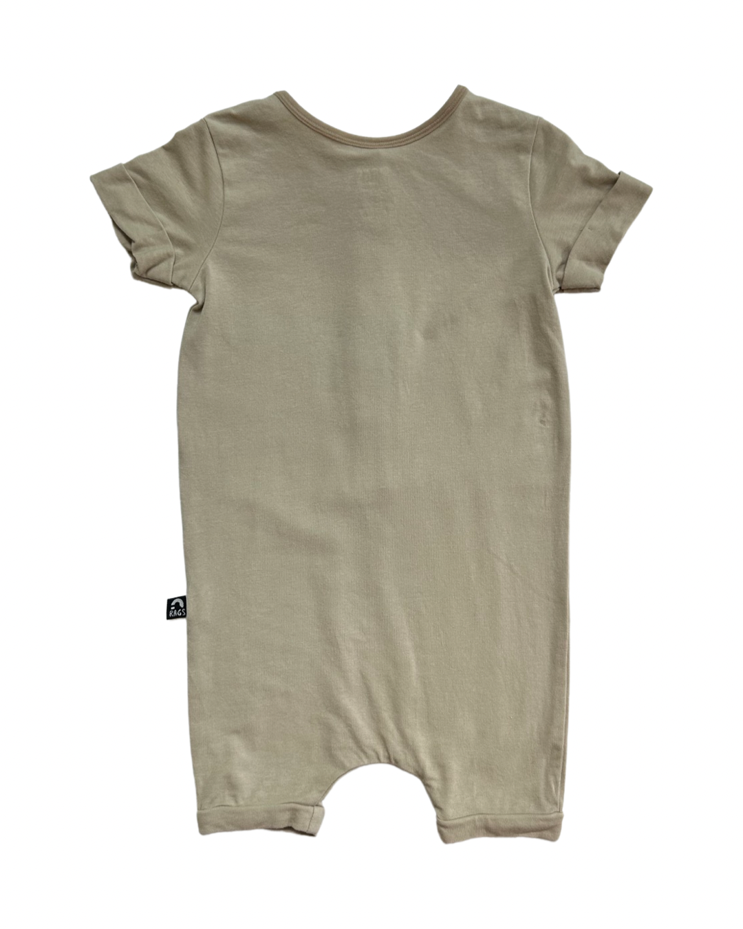 2T Toddler Boy / Girl Tan Sand RAGS to Raches Essentials Shortie Romper