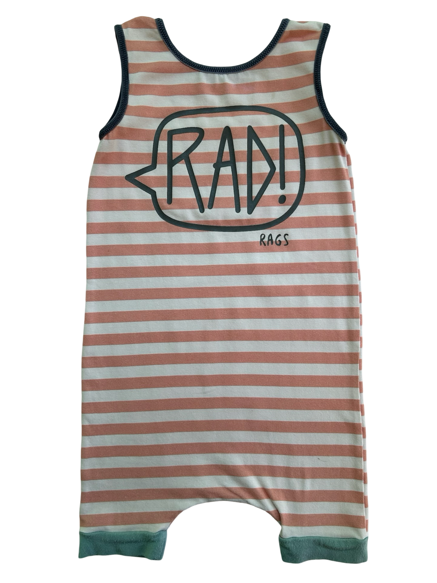 12-18M Baby Boy RAGS Striped Shortie Romper