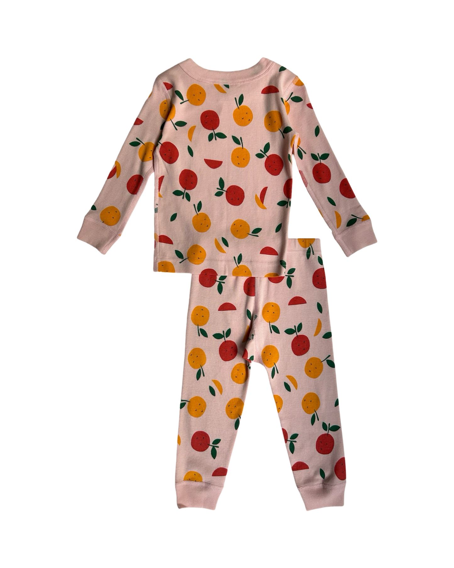 18M-24M Baby Girl Hanna Andersson Long Sleeve Fruit Tangerine PJs