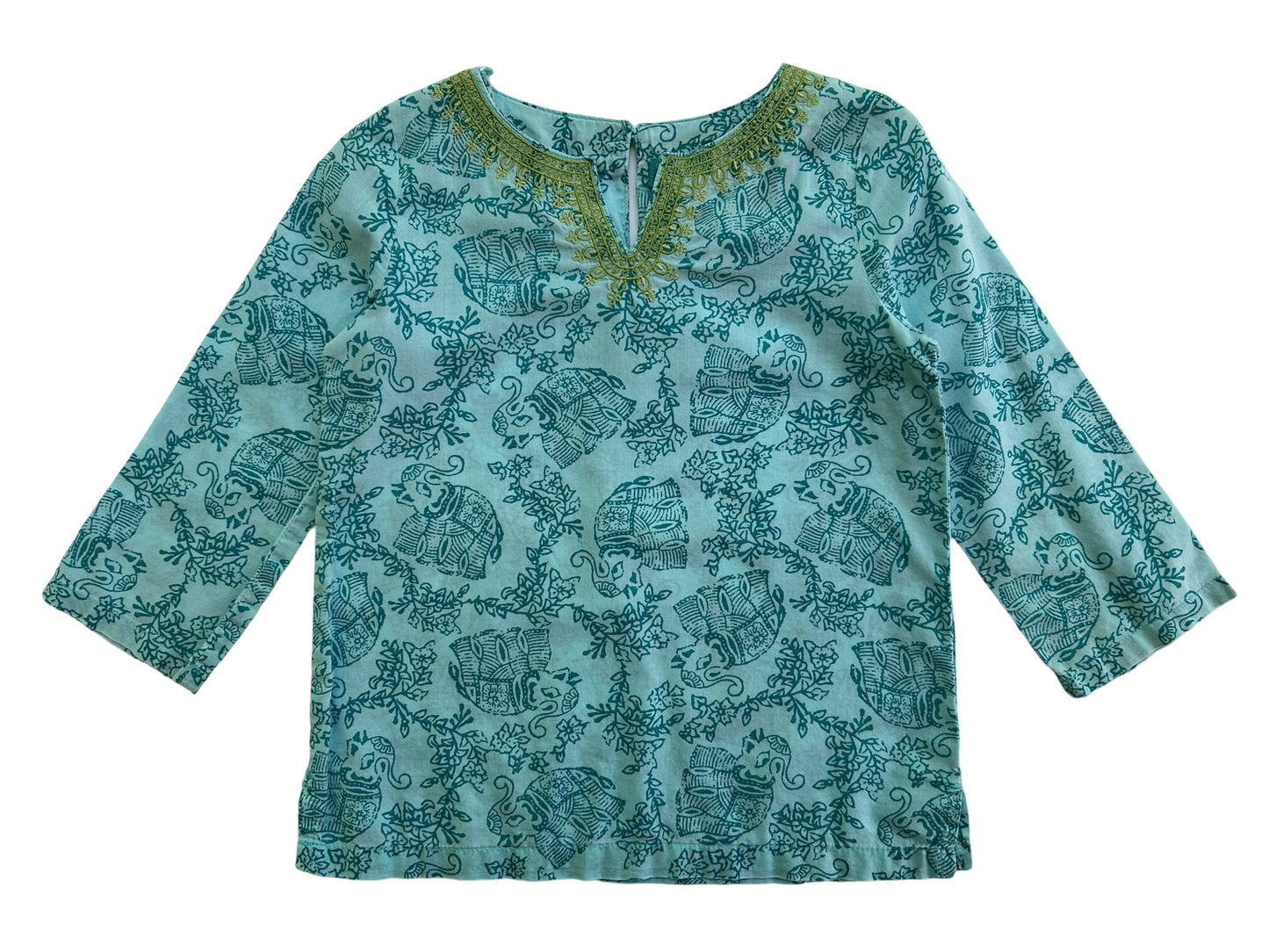 24M Baby Girl Calypso St. Barth Boho Elephant Beach Tunic Baby Shirt