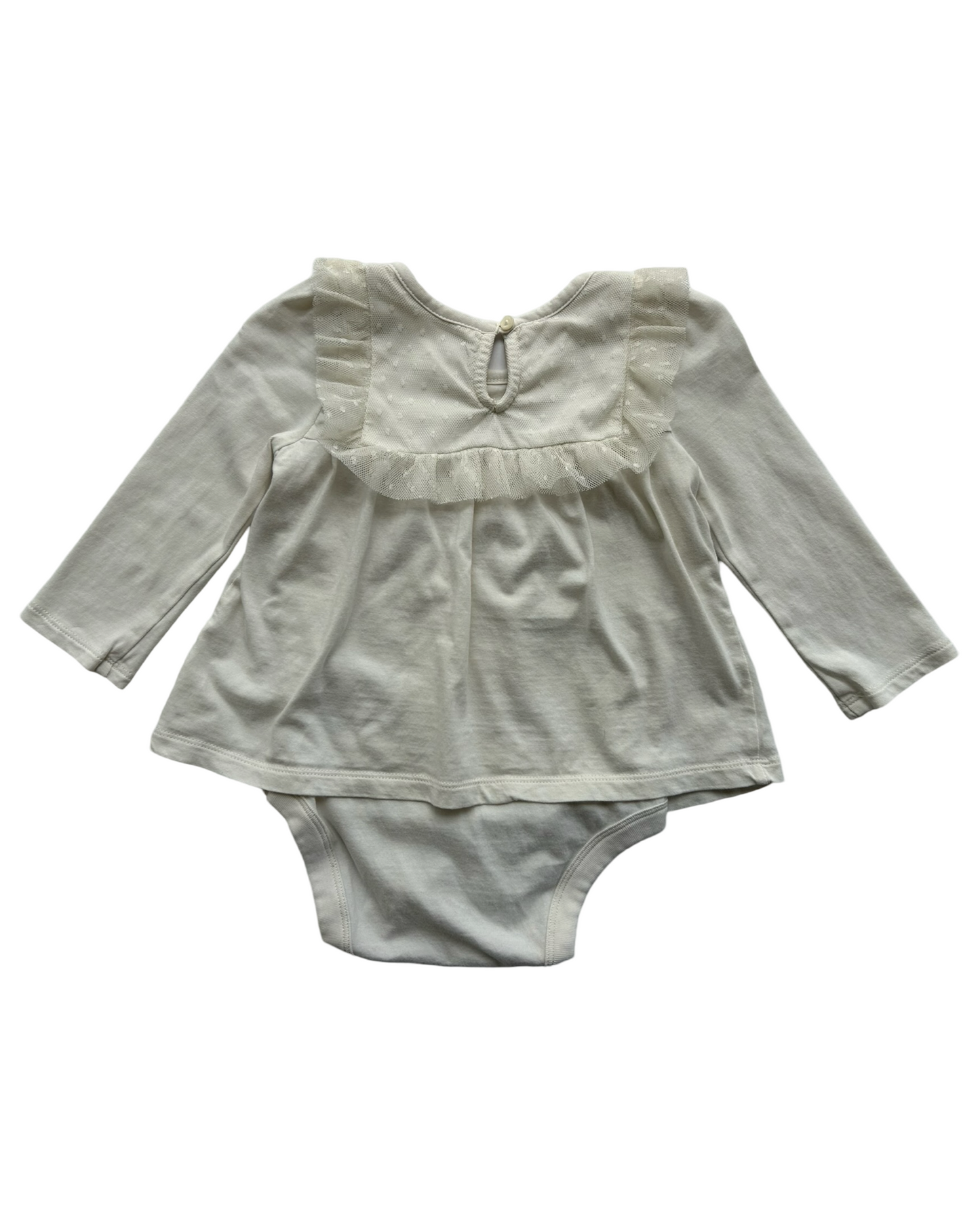 12M-18M Baby Girl Baby Gap Long Sleeve Bodysuit Dress.
