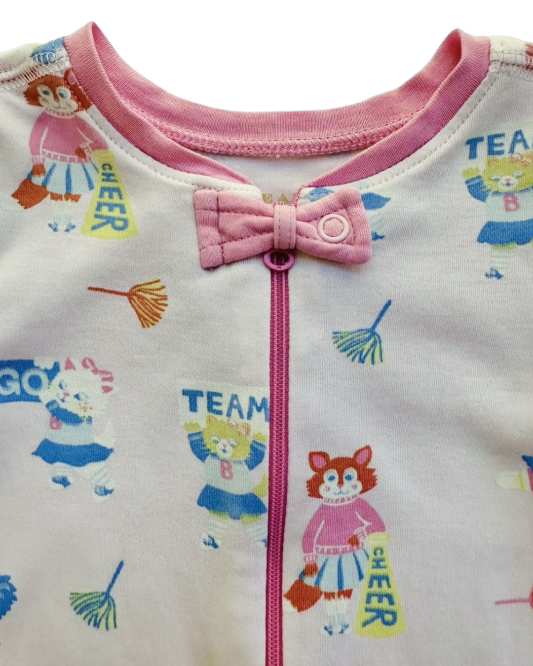 18-24M Baby Girl TBBC Beaufort Bonnet Company Pink Spirit Award Cheer Noelle's Night Nights Zippered PJs