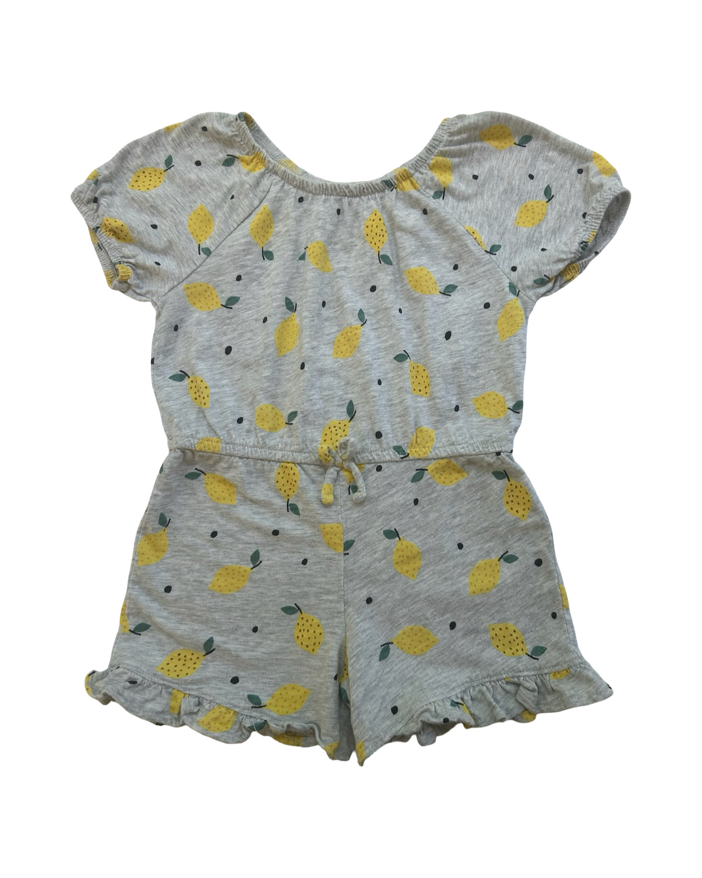 4T  Toddlers Girls Old Navy Lemon 🍋 Printed Ruffle Romper.