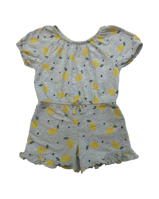 4T  Toddlers Girls Old Navy Lemon 🍋 Printed Ruffle Romper.