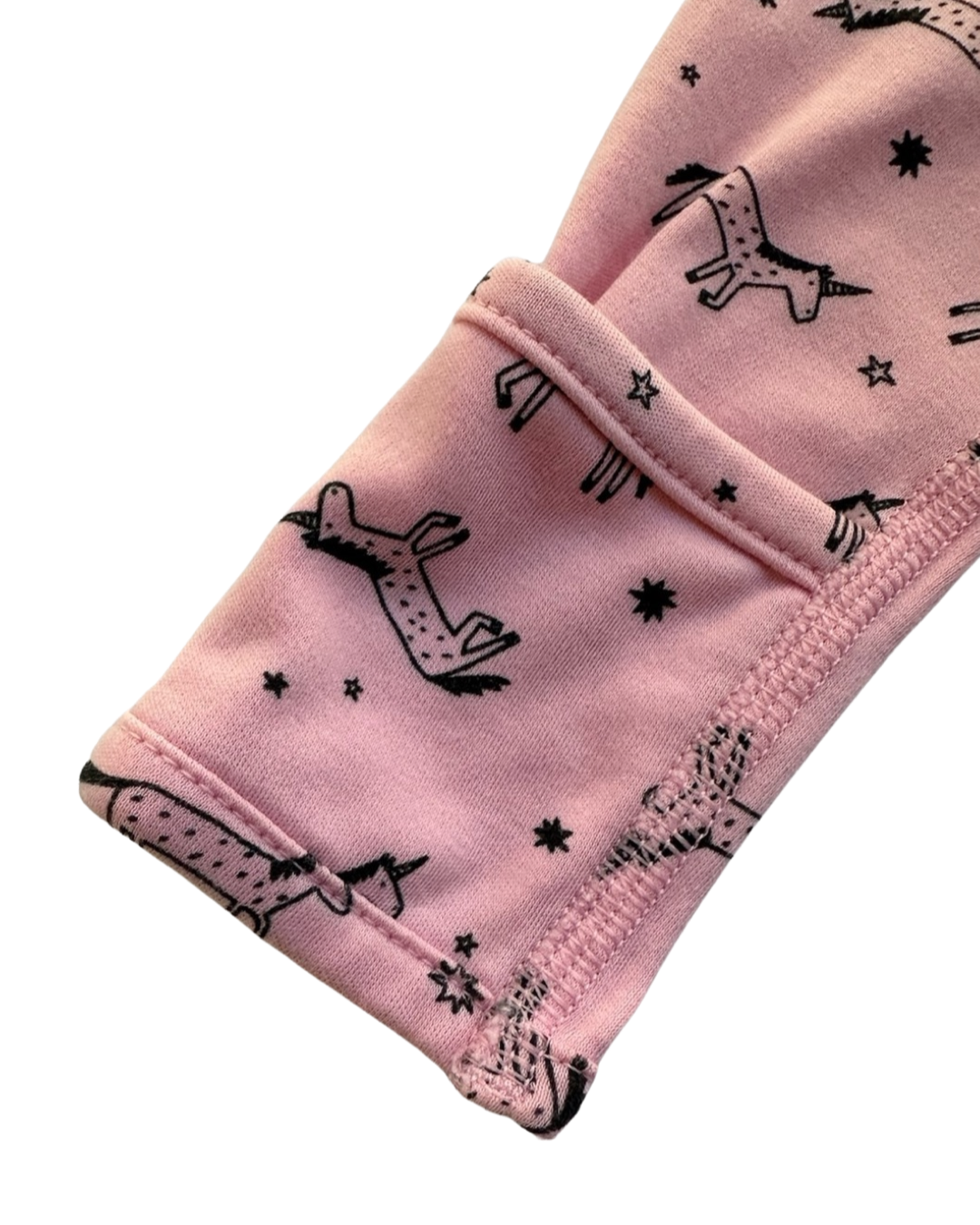 3-6M Baby Girl Hanna Andersson Pink Organic Pima Cotton Unicorn Sleeper