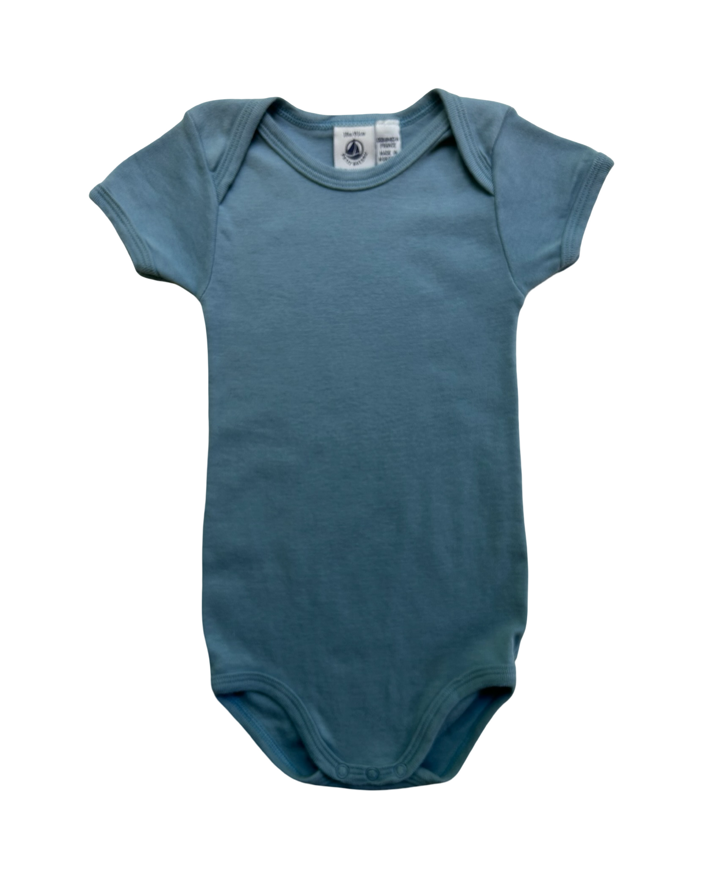 18M Baby Boys Petit Bateau Onesie Solid Color Bodysuits 2 Piece Set.