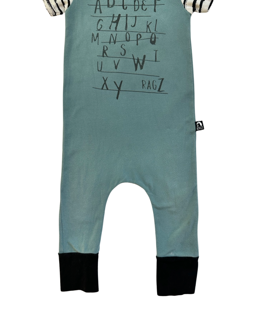 18-24M Baby Boy RAGS to Raches ABCs Alphabet Romper