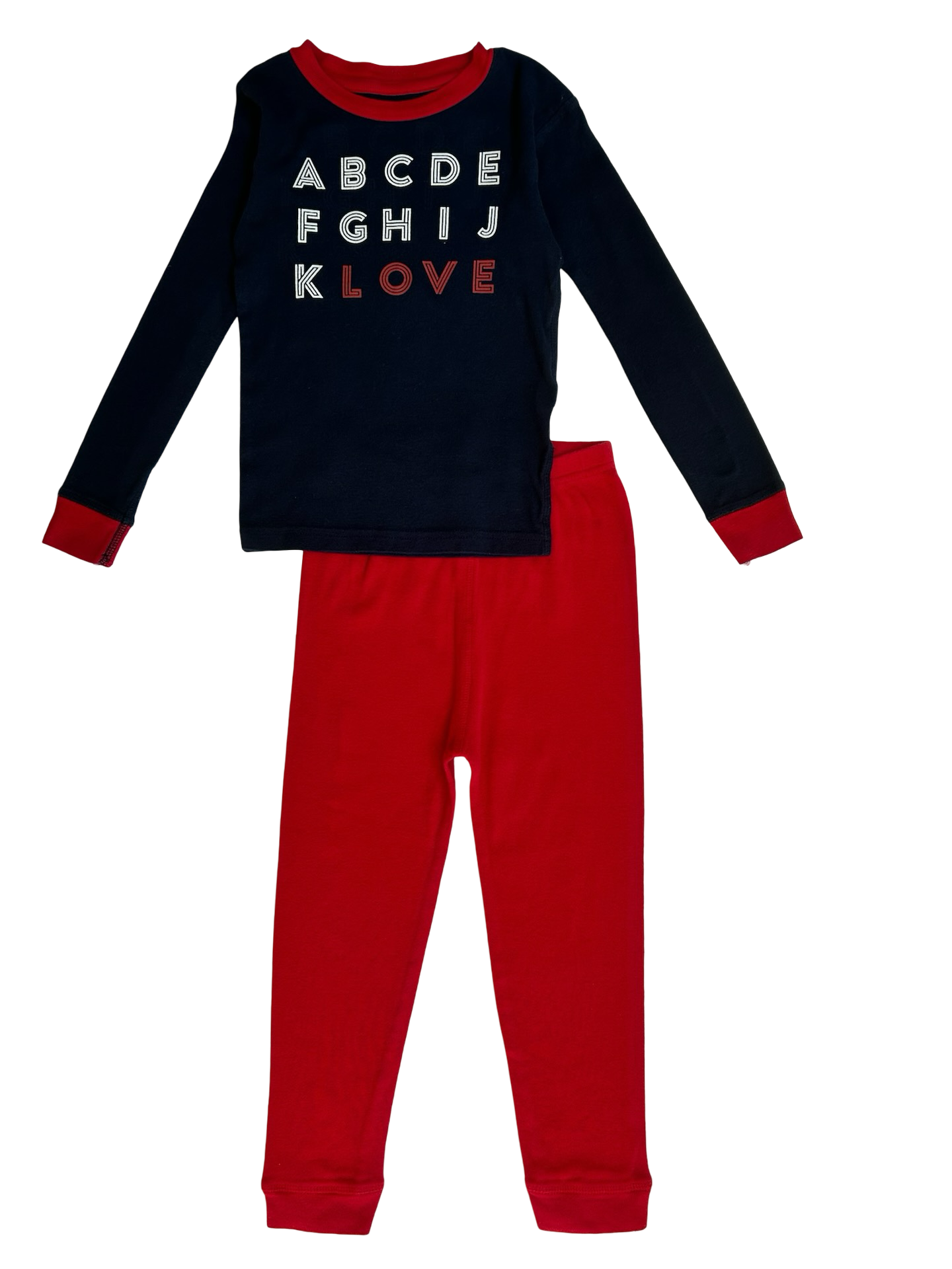 5T-6T Toddler Girls Rabbit Skins ABC Love Pajama Set