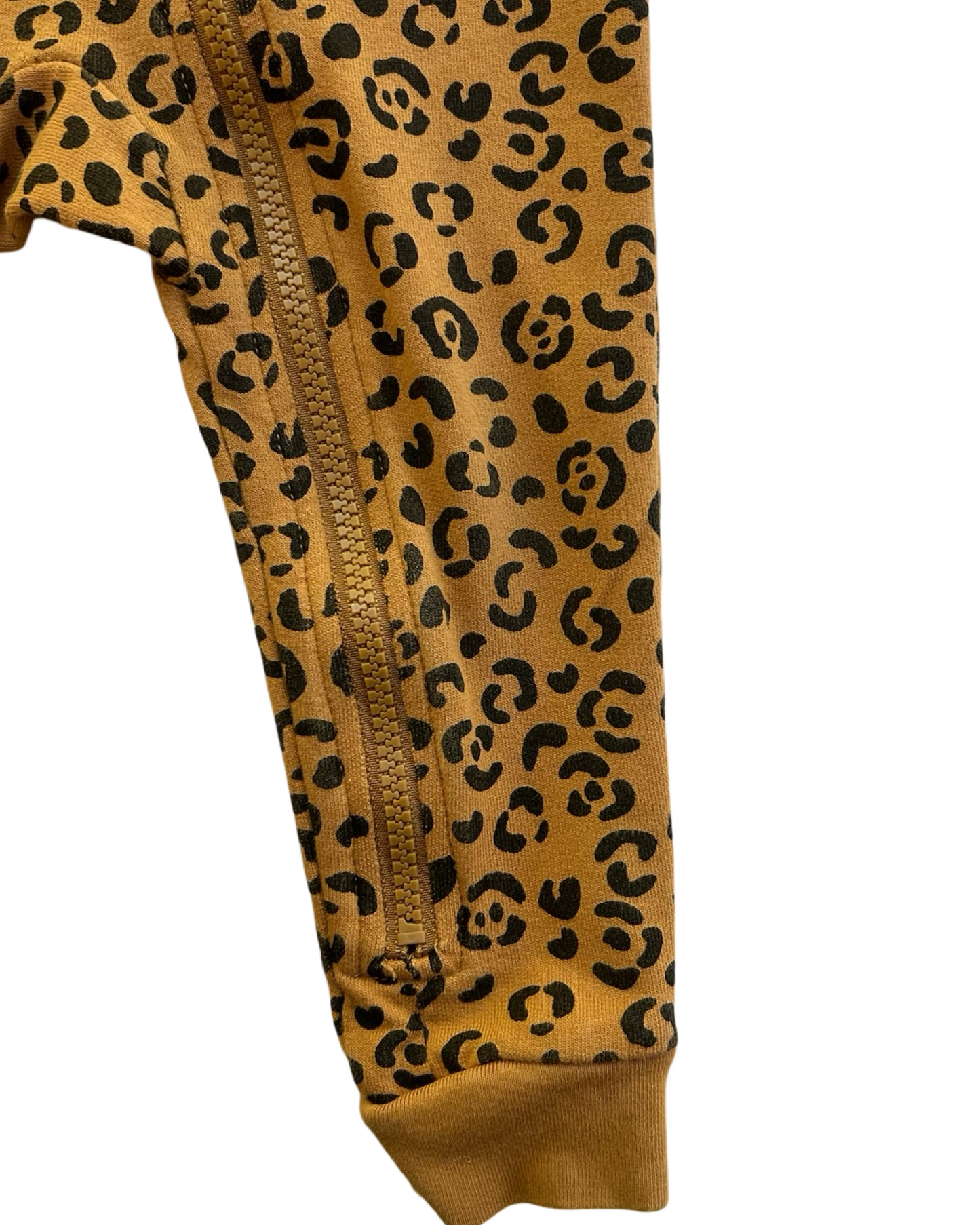 12M-18M Baby Girl Tea Collection Leopard Zippered Hooded Romper