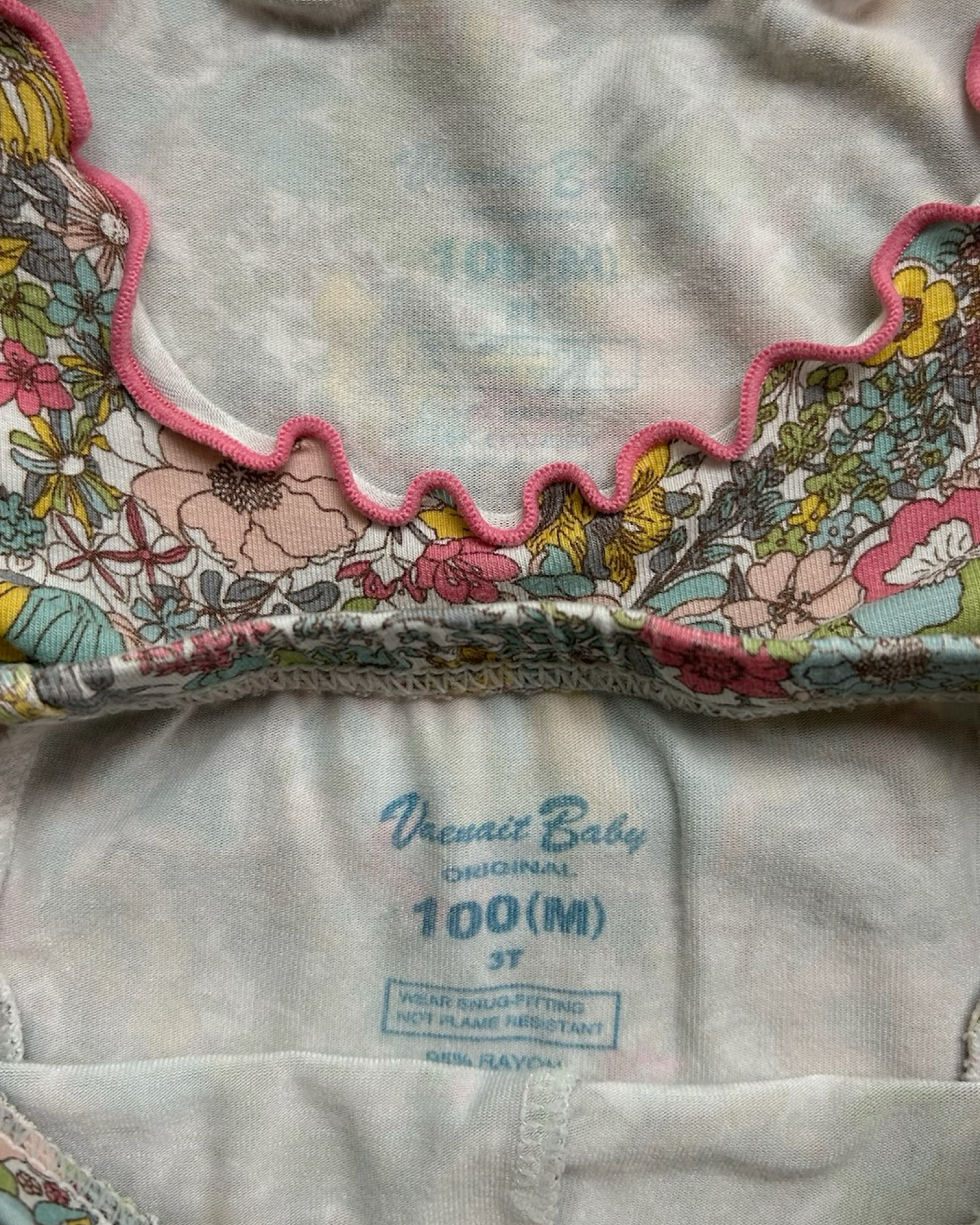 3T Toddler Girl Vaenait Baby Floral Sleepwear Pjs Top, One Piece.