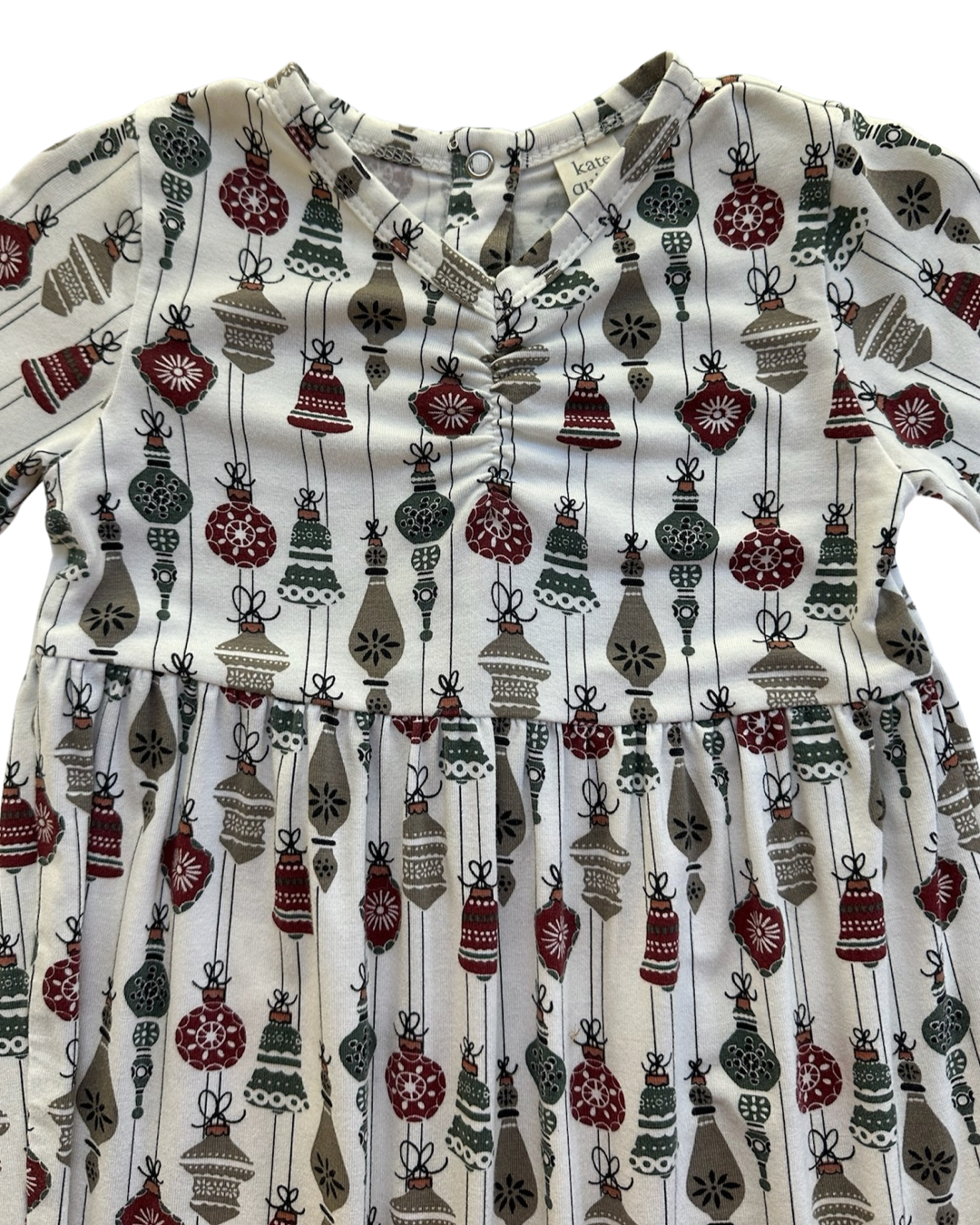 18M-24M Baby Girl Kate Quinn Bamboo Christmas Ornament Romper