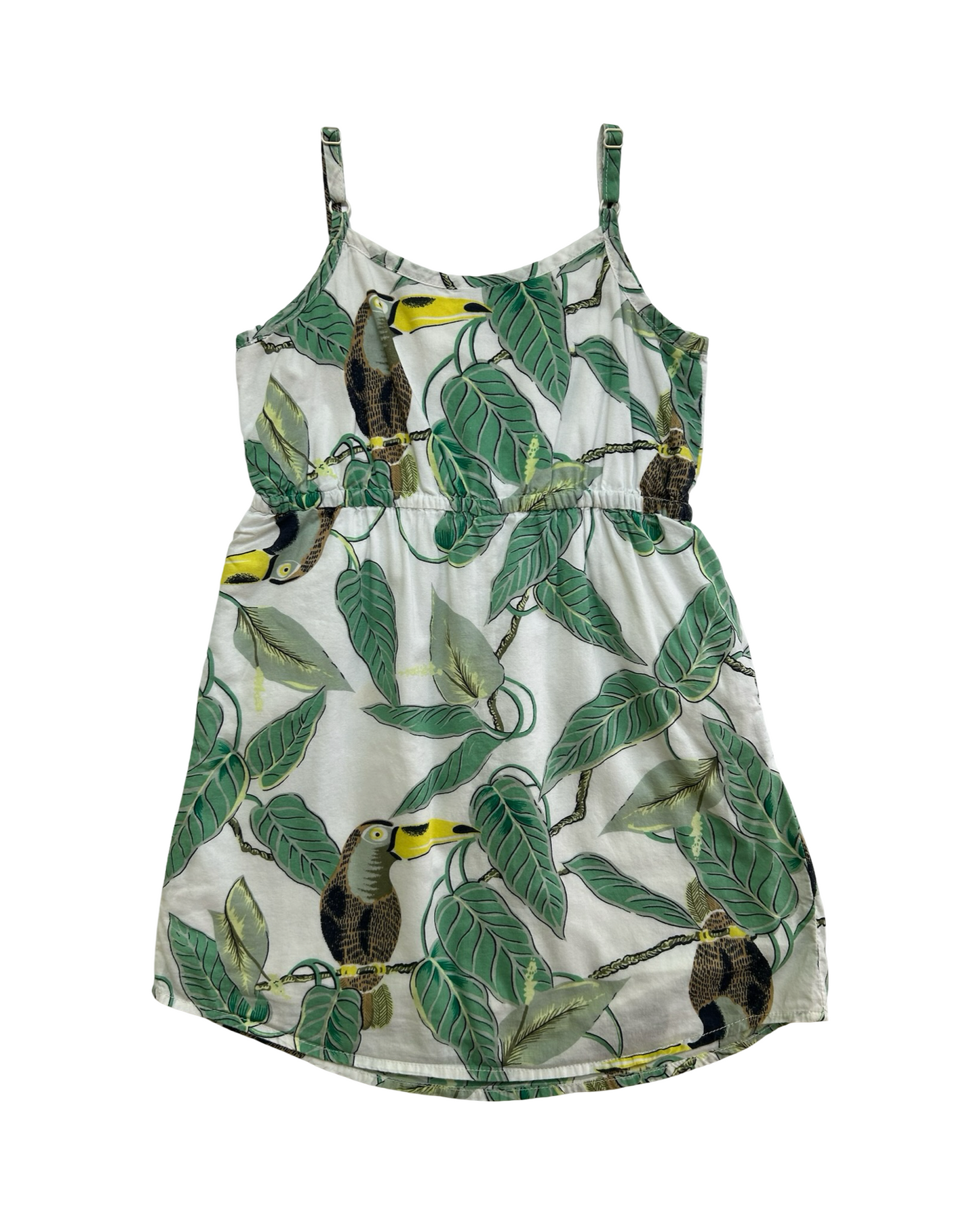 XS 4T-5T Toddler Girls Gap Kids Cotton Summer Sleeveless Dress Tucan .