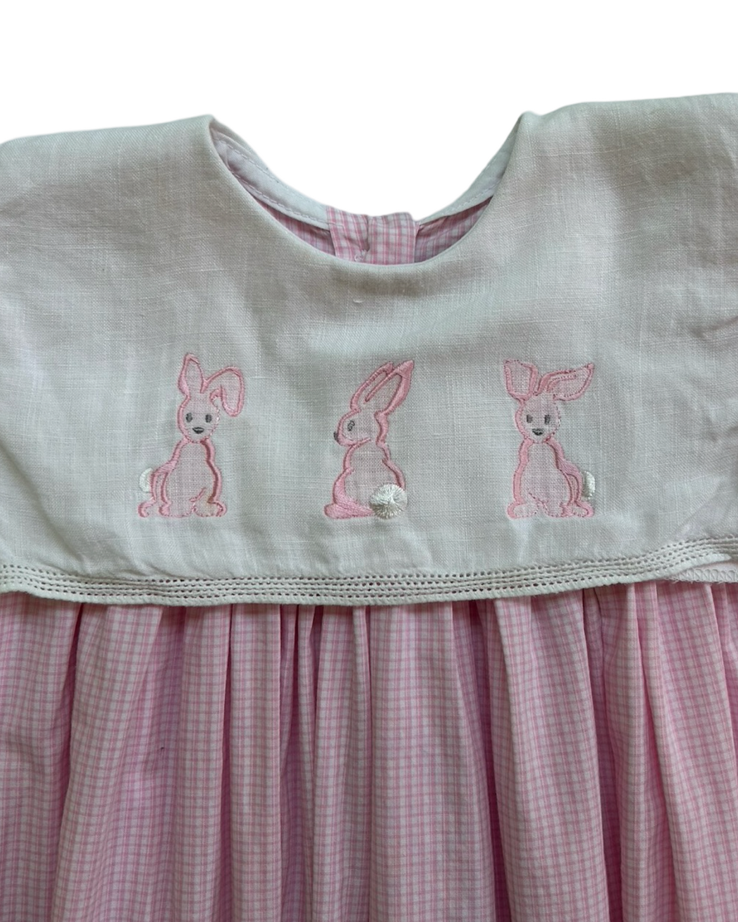 2T Toddler Girl Pink Gingham Judy Lynn Easter Bunny Dress
