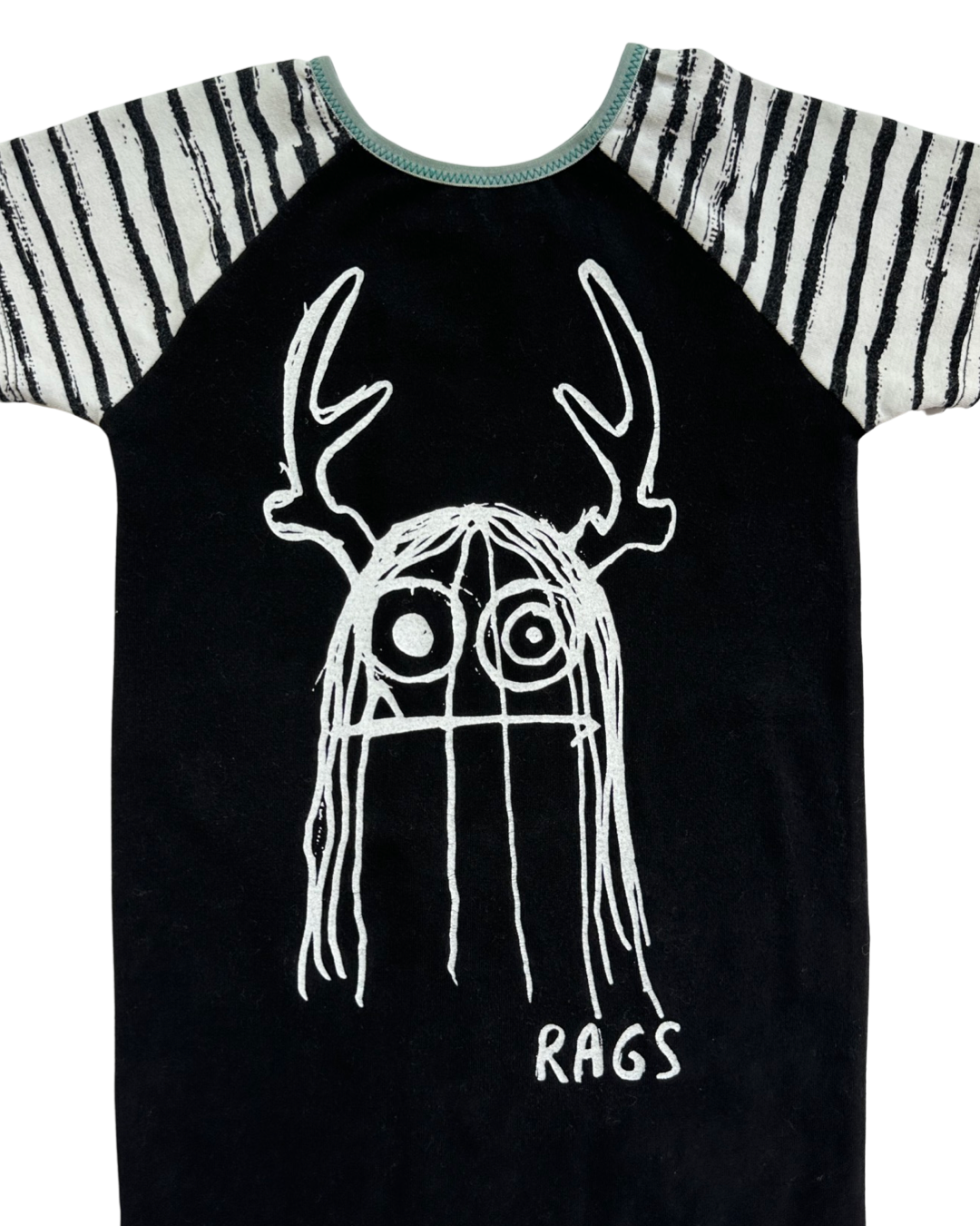 18-24M Baby Boy RAGS to Raches Black Trinnie Shortie Romper