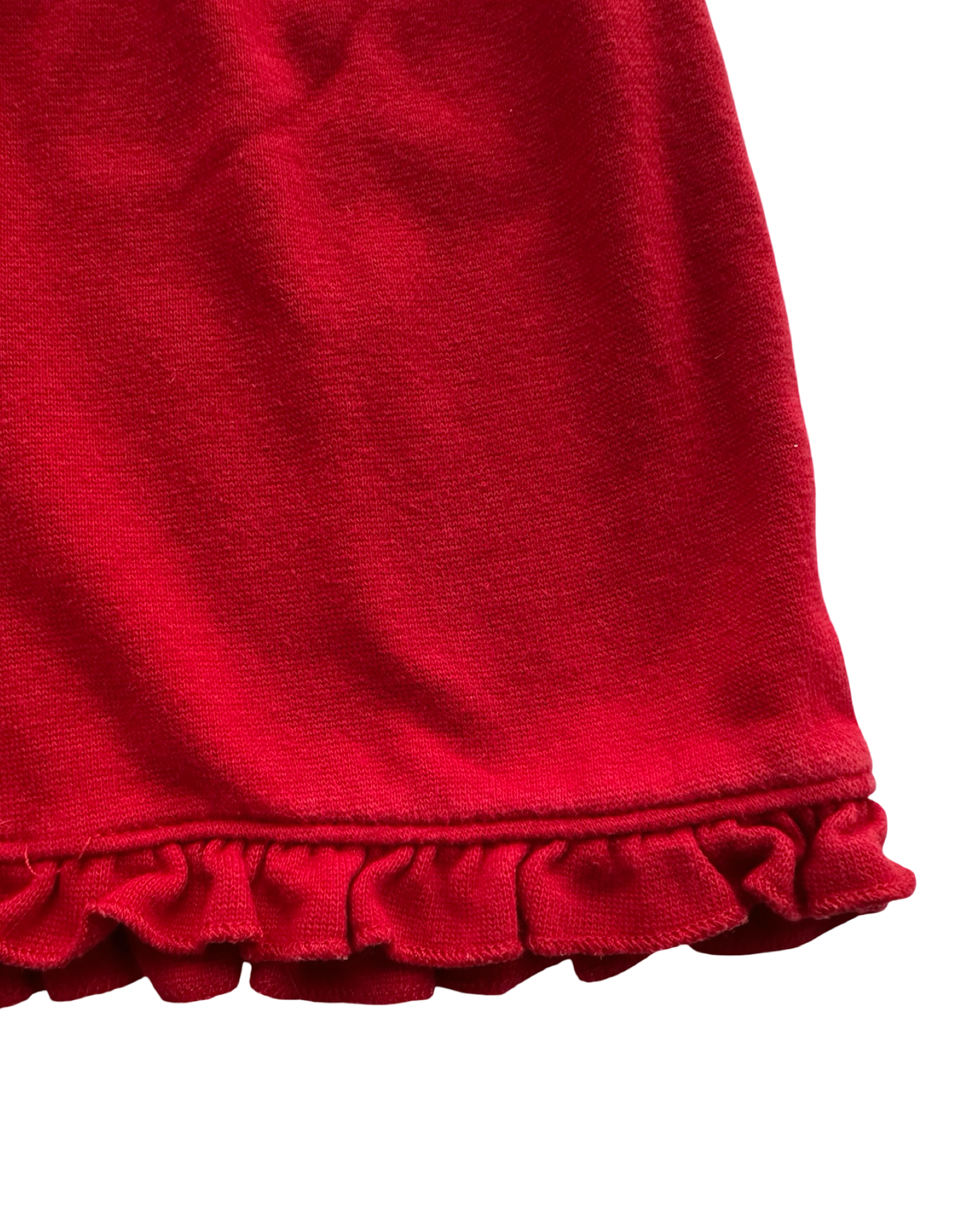 2T Toddler Girl Luigi Kids Red Trim Ruffle Shorts