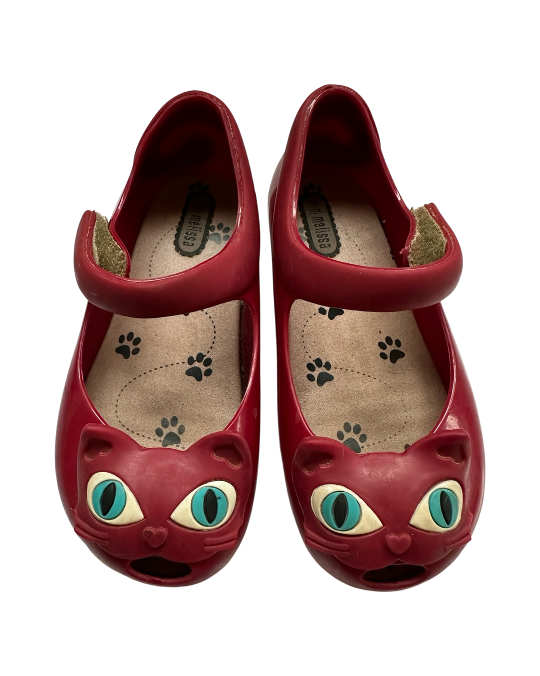 9C Toddler Girl Red Cat Mini Melissa Mary Jane Shoes