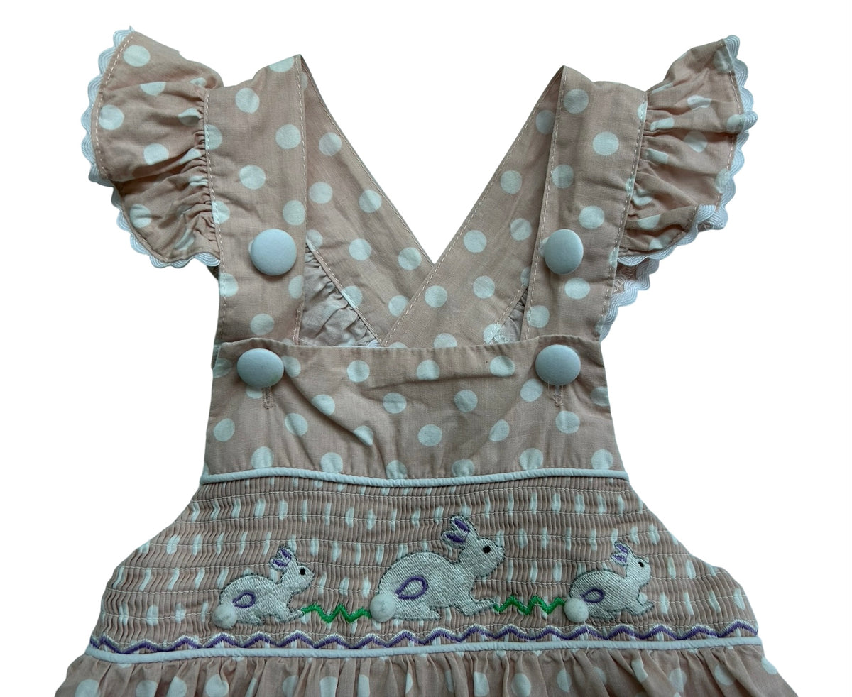 18-24M Baby Girls Lil Cactus Ruffle, Easter Bunny Romper.