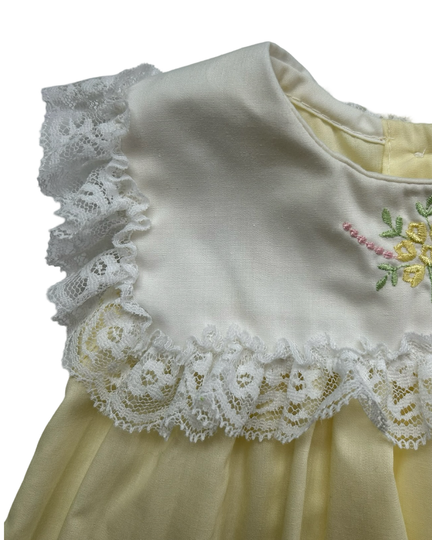 3M Baby Girls Vintage Alexis Ruffles And Lace Diaper Cover / Dress Two Pieces Set.